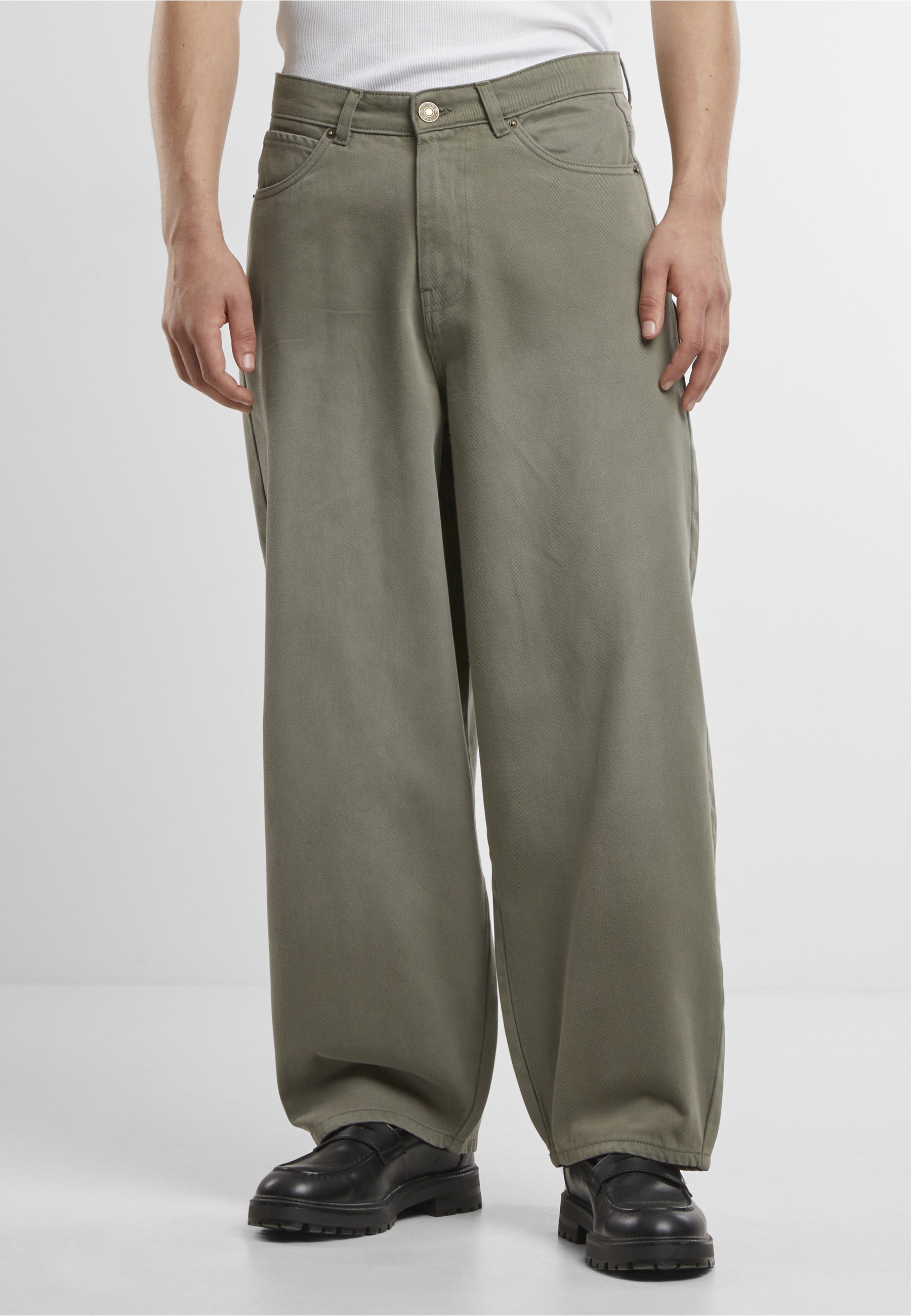 Urban Classics Jean Tapered Heavy Ounce Baggy Pale Olive 36 2