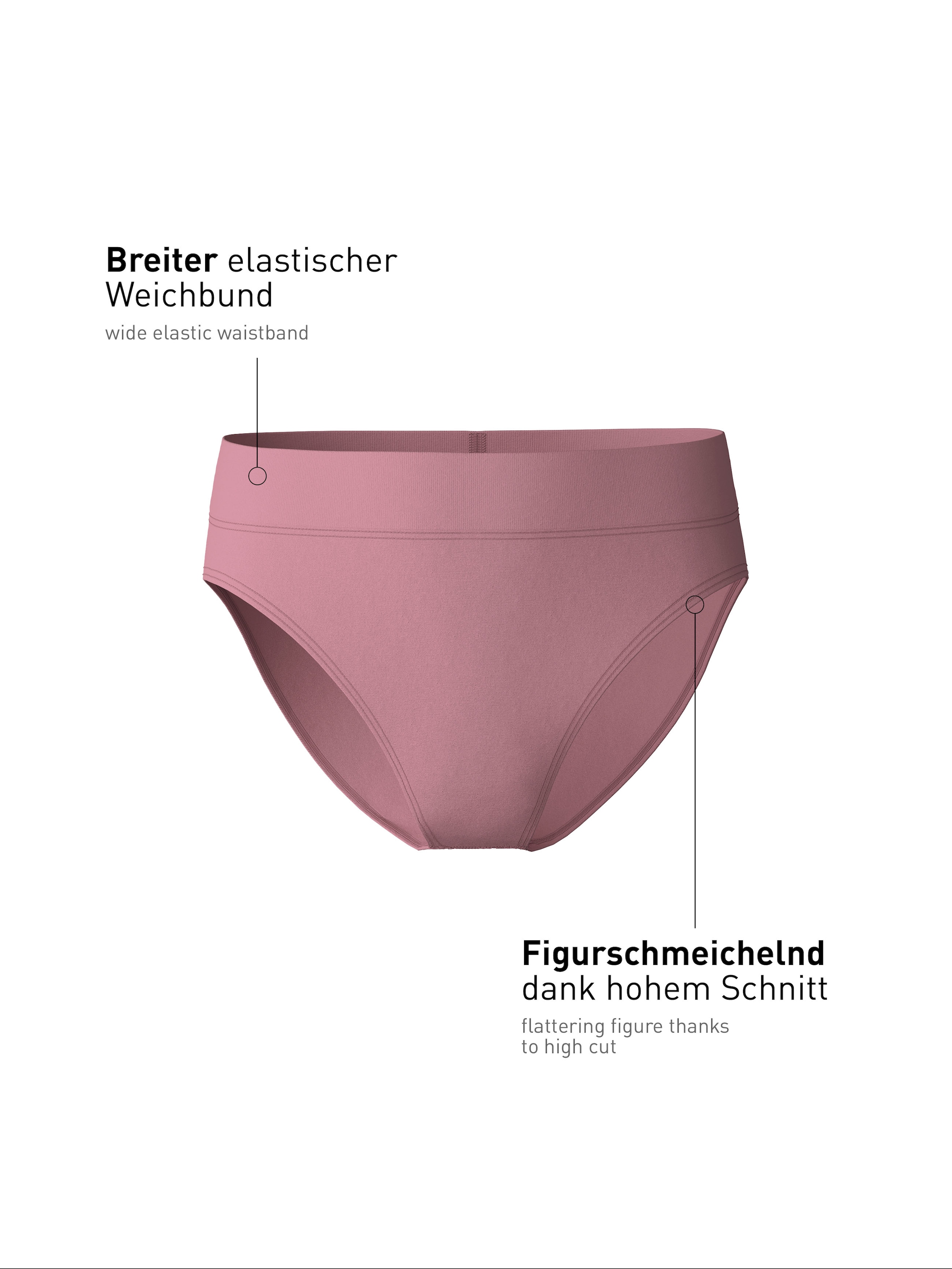 CALIDA High-Waist-Slip »Elastic«, breiter Softbund, elastisch, Single Jersey, atmungsaktiv, weich