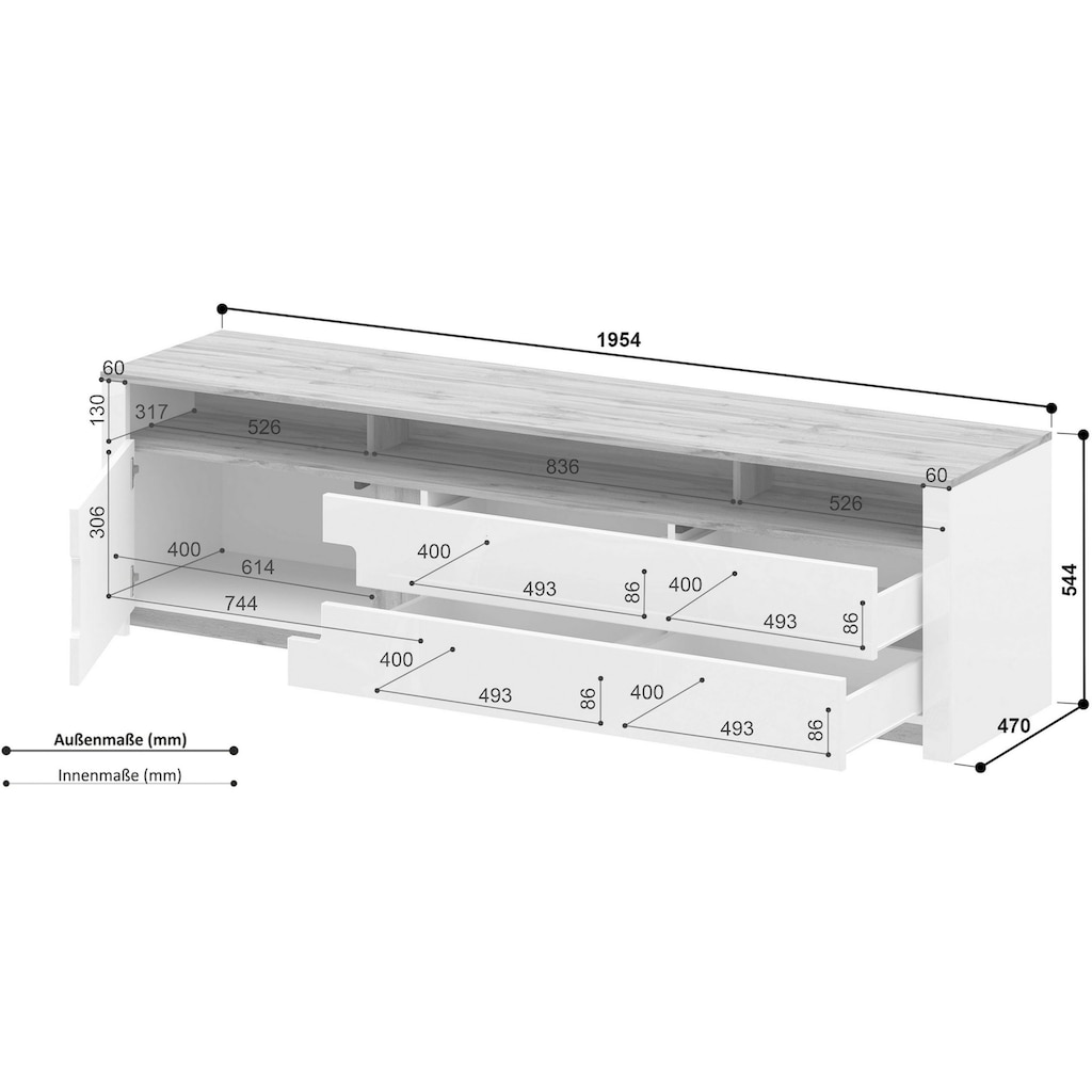 Home affaire Lowboard »Liostro«