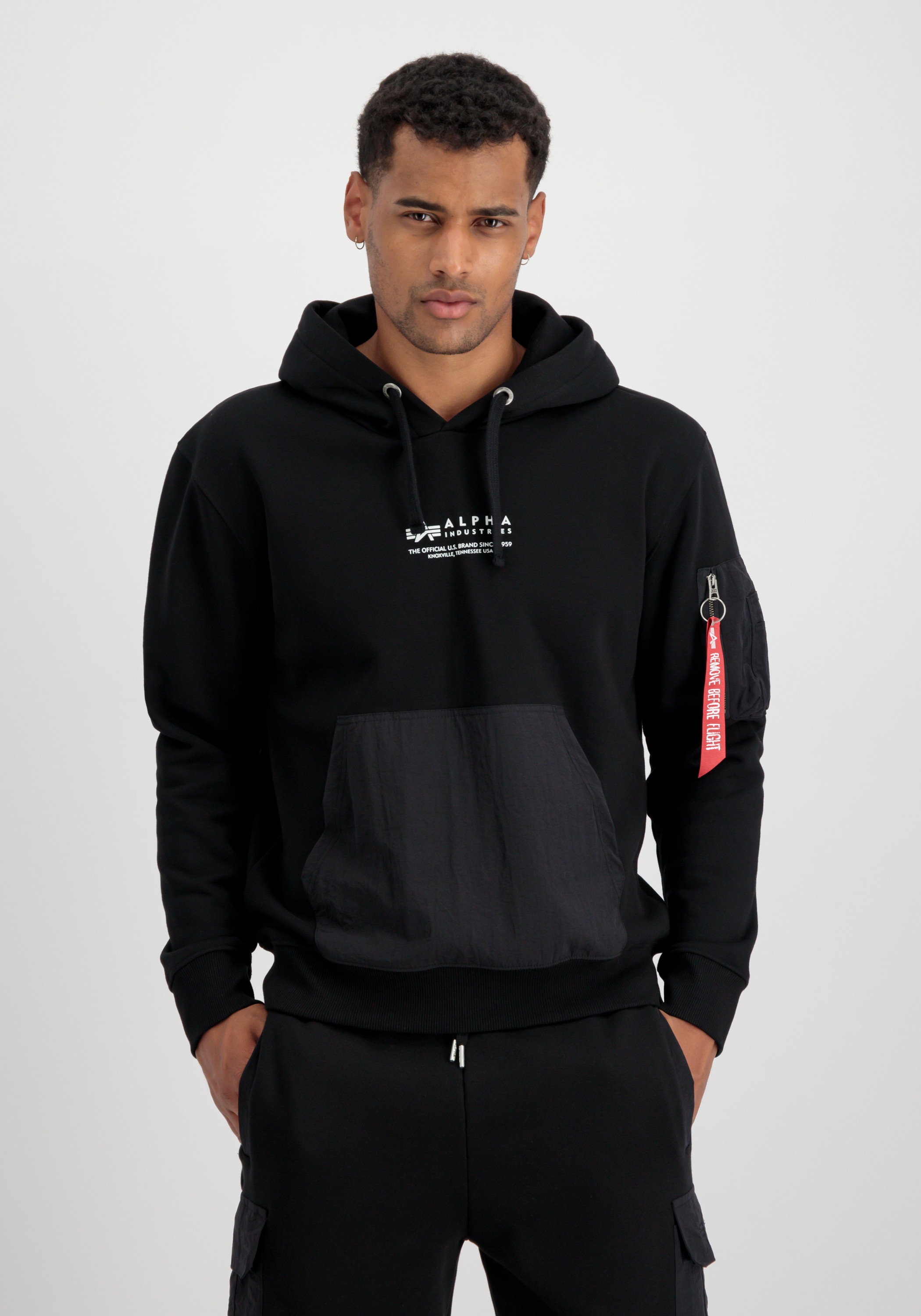 Alpha Industries Hoodie "Alpha Industries Men - Hoodies Nylon Pocket Hoodie"