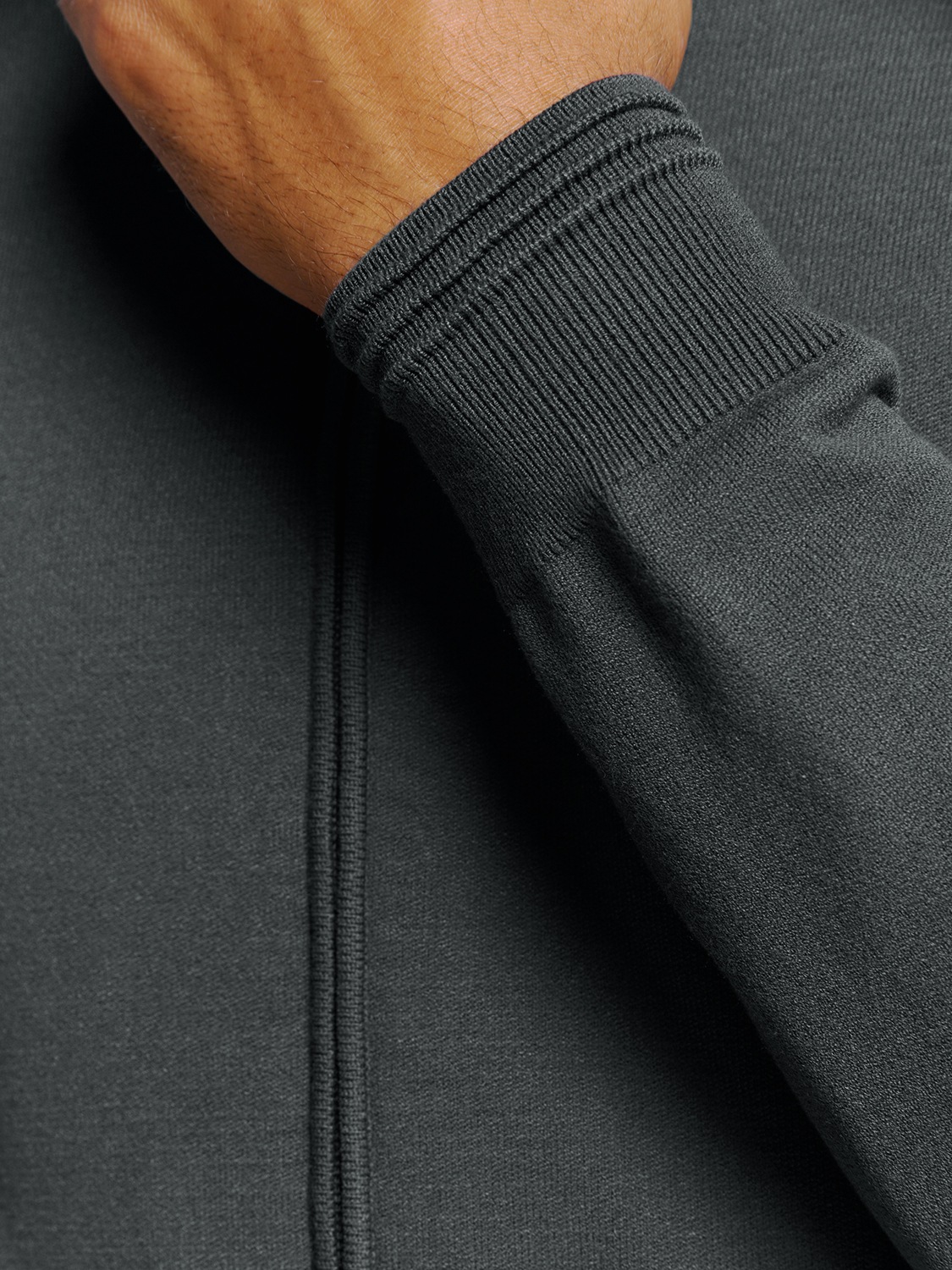 NO EXCESS Rundhalspullover »No Excess Polokragen-Cardigan«