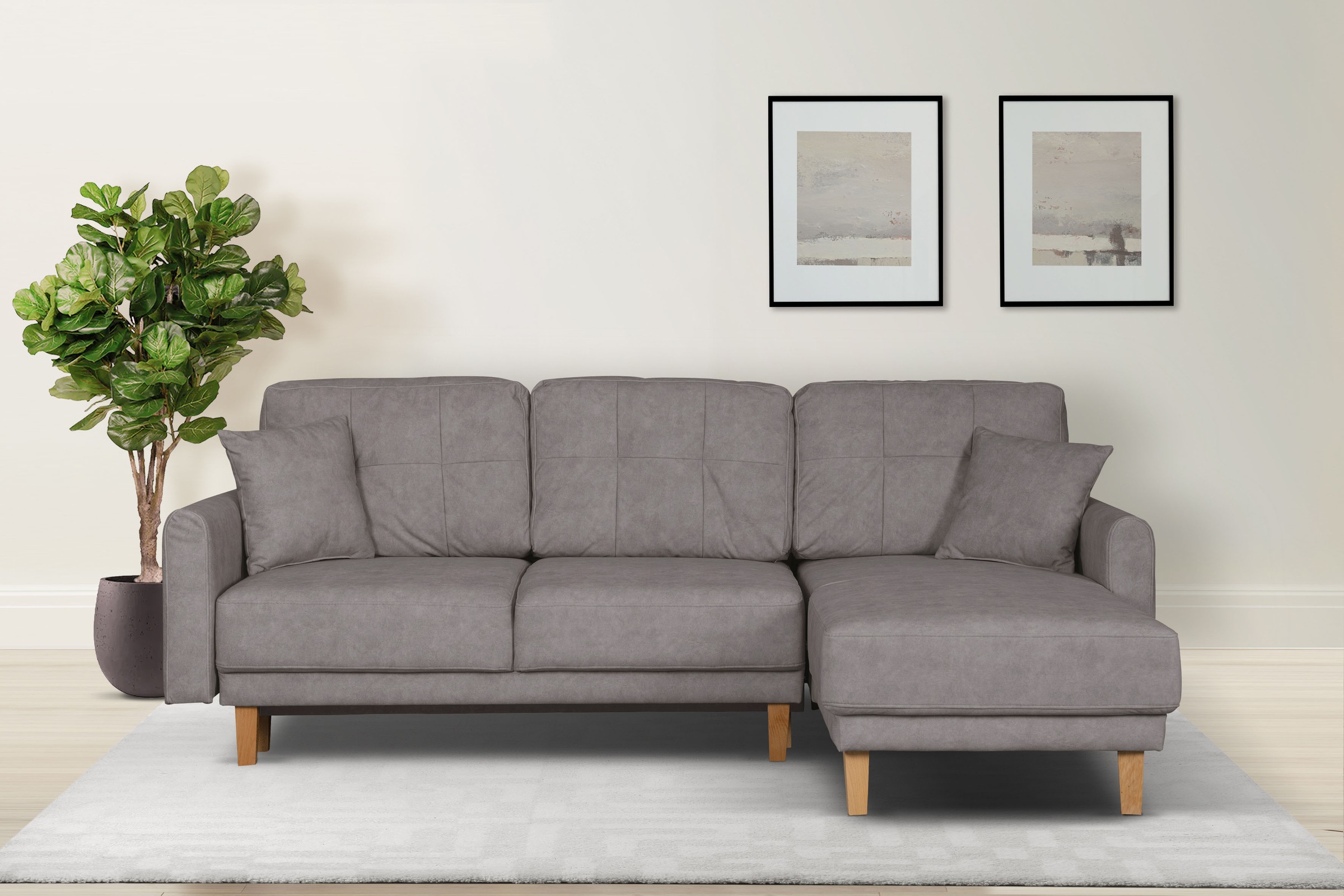 Home affaire Ecksofa "TRIPLO optionale Schlafsofa mit Bettkasten, Maße B/T/ günstig online kaufen