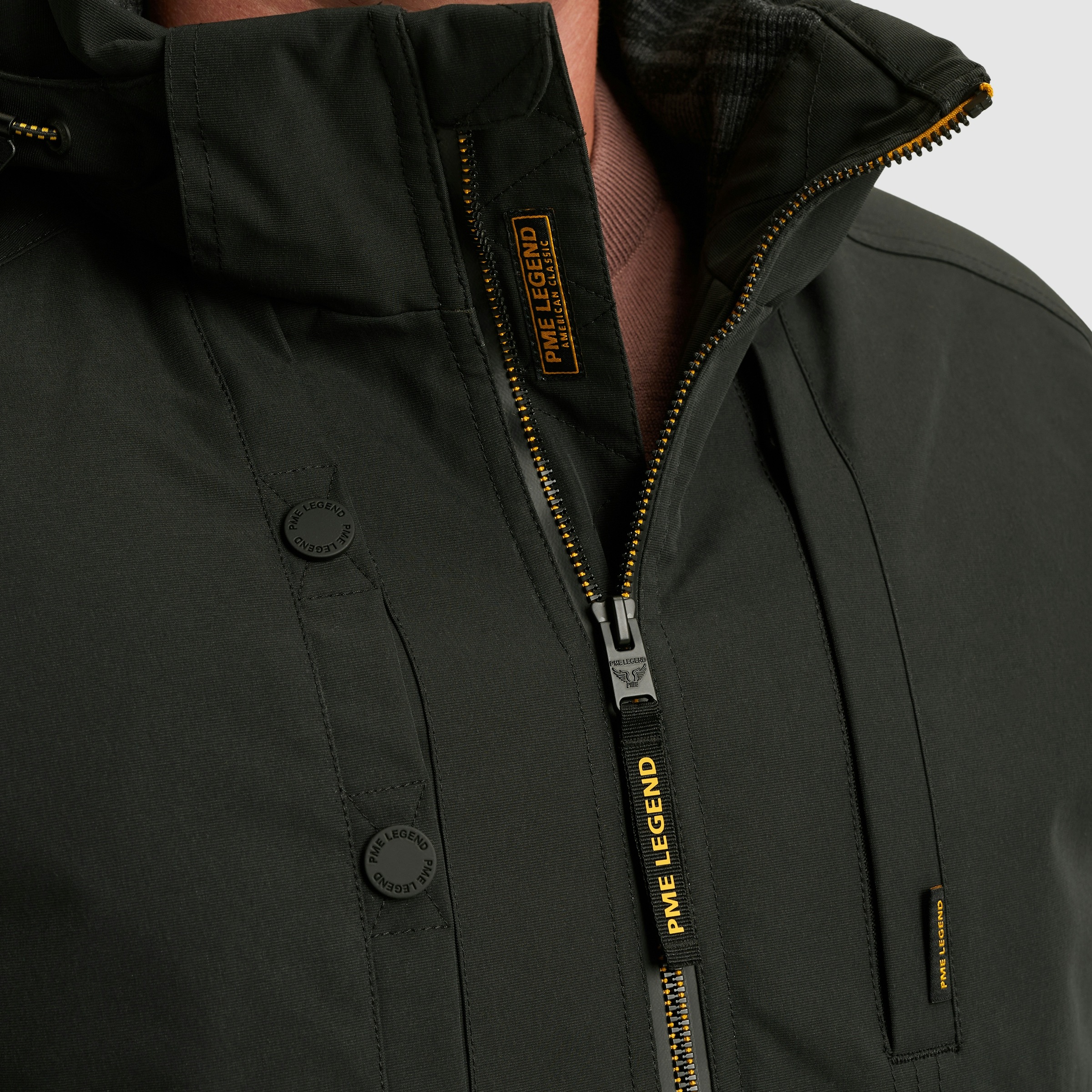 PME LEGEND Winterjacke mit Kapuze Taschen mit Reißverschluss