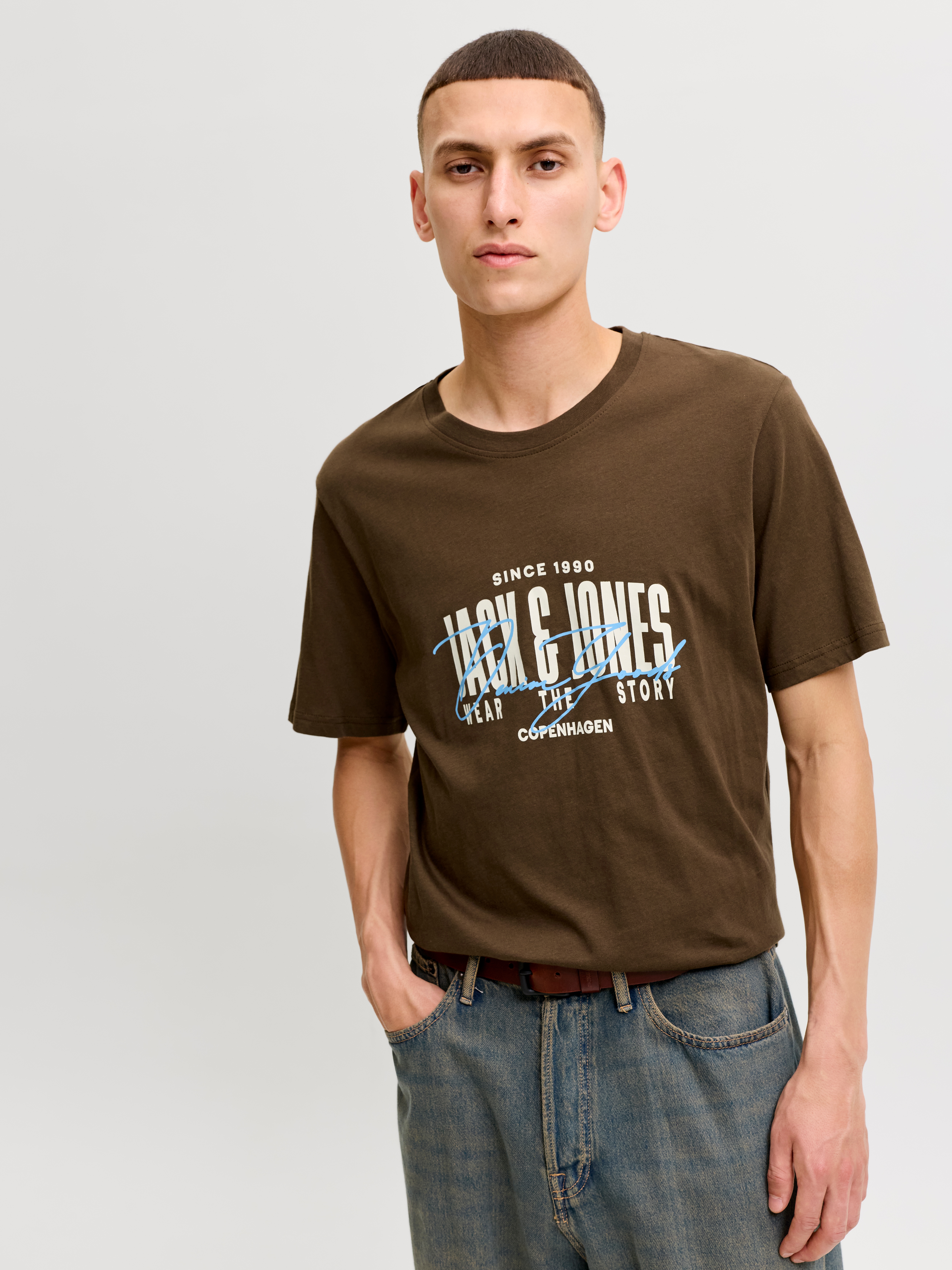 Jack & Jones T-Shirt "Jjaero Tee Ss Crew Neck" Baumwolle, Regular Fit