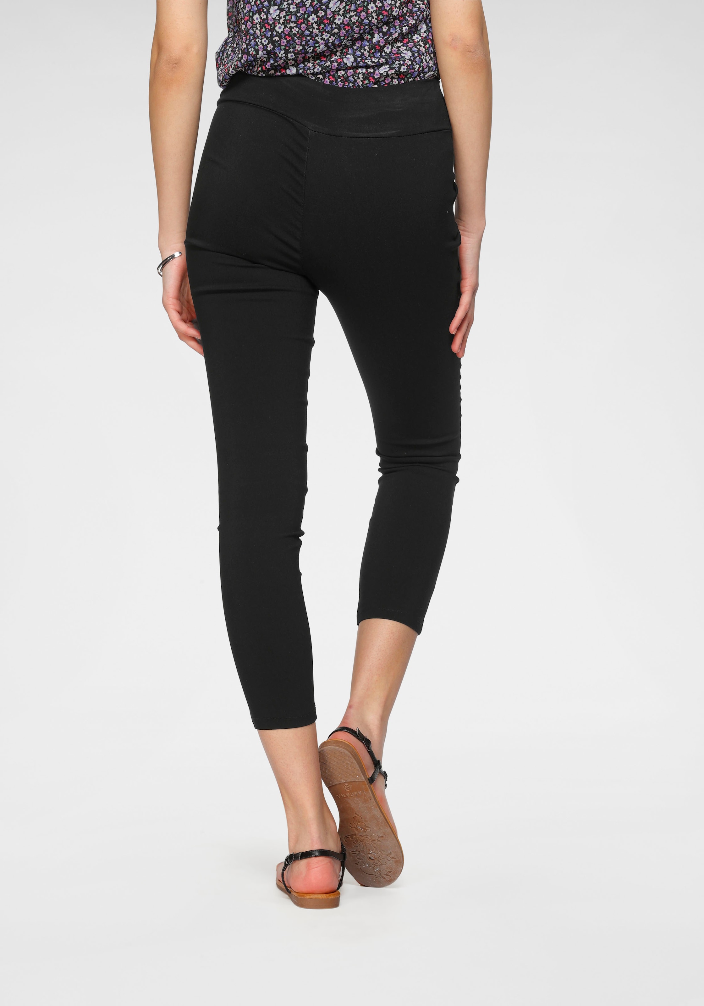 HaILY’S Jeggings »Trendige Web-Jeggings von HAILYS:«, (Enge High Waist Form mit Gummizugbund, breitem Bündchen), und hohem Stretchanteil in 7/8- Länge