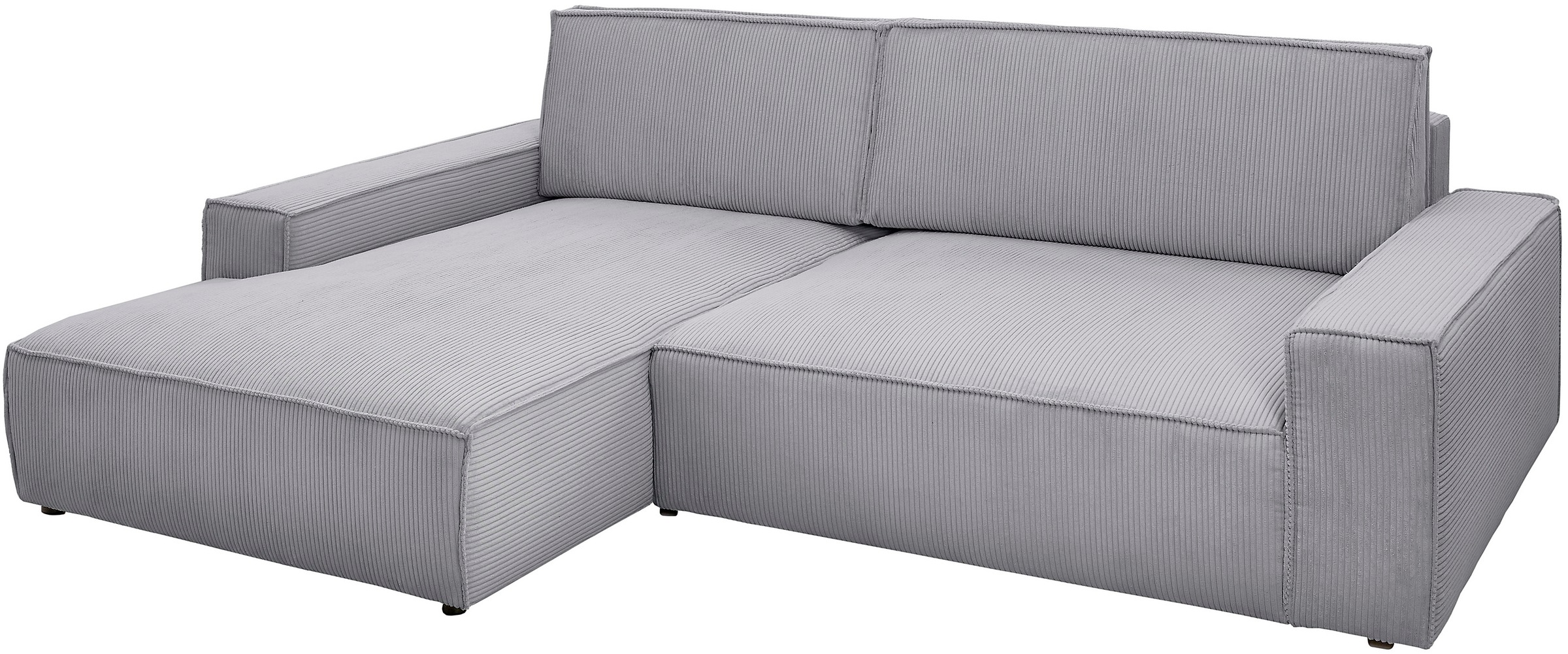 Home affaire Ecksofa »NEU: SHERWOODL XXL 284, Big-Sofa L-Form, tiefe Sitzfläche 95 cm, Cord,«, Leinenoptik, Recamiere rechts/links, auch als Schlafsofa stellbar