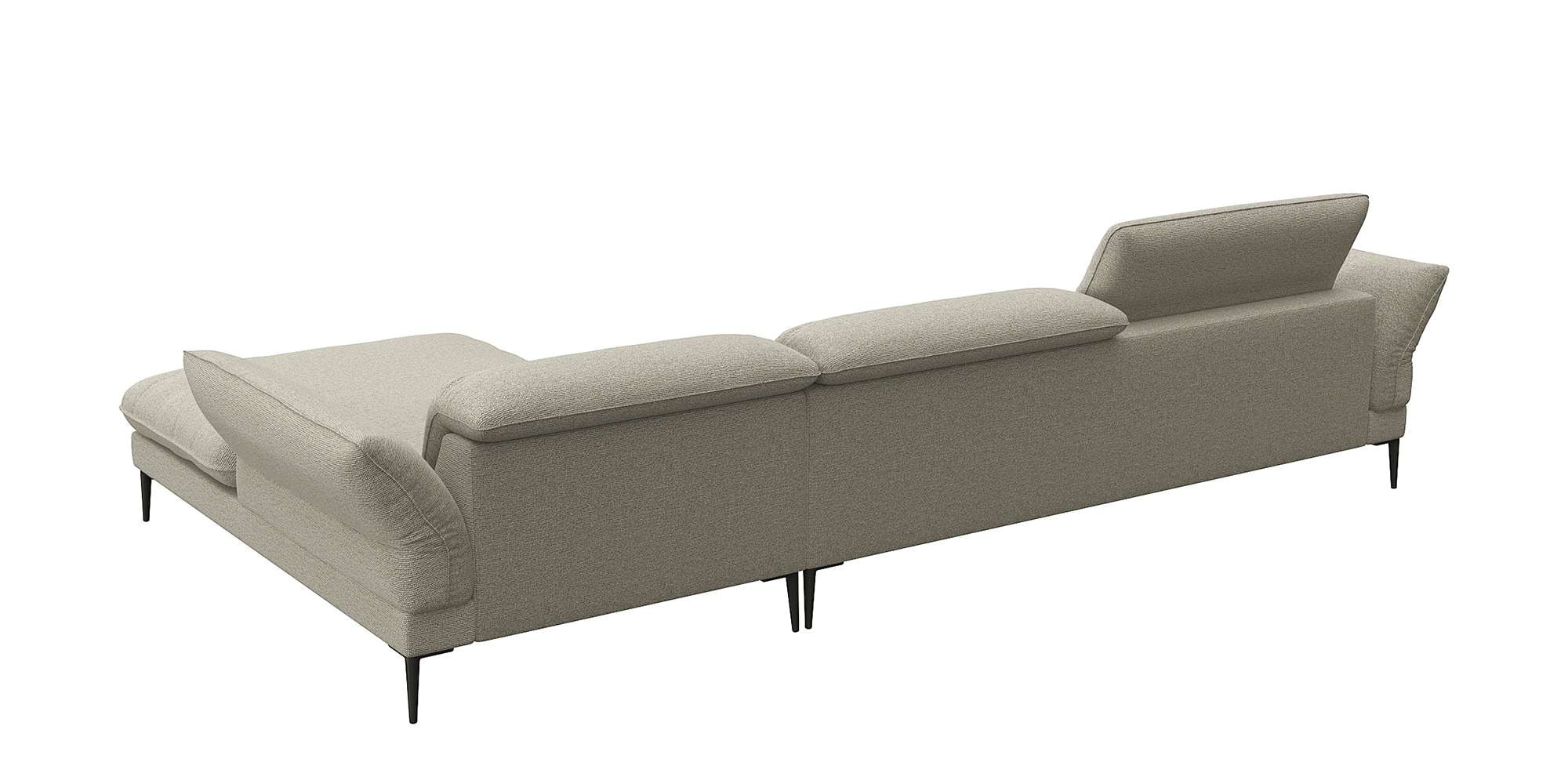 FLEXLUX Ecksofa »Salino, Funktionssofa mit Recamiere, Relaxsofa, Ecksofa«, Sofa mit Arm- und Kopfteil-Verstellungen, Kaltschaum & Stahl-Wellen