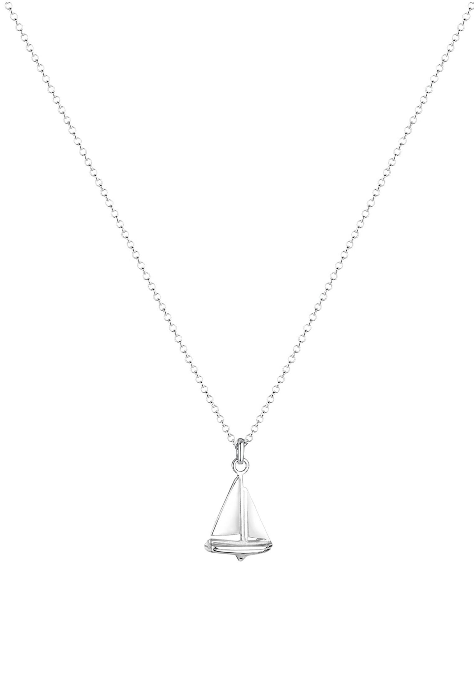 Elli Kette mit Anhänger »Erbskette Segelboot Anhänger Maritim 925 Silber«
