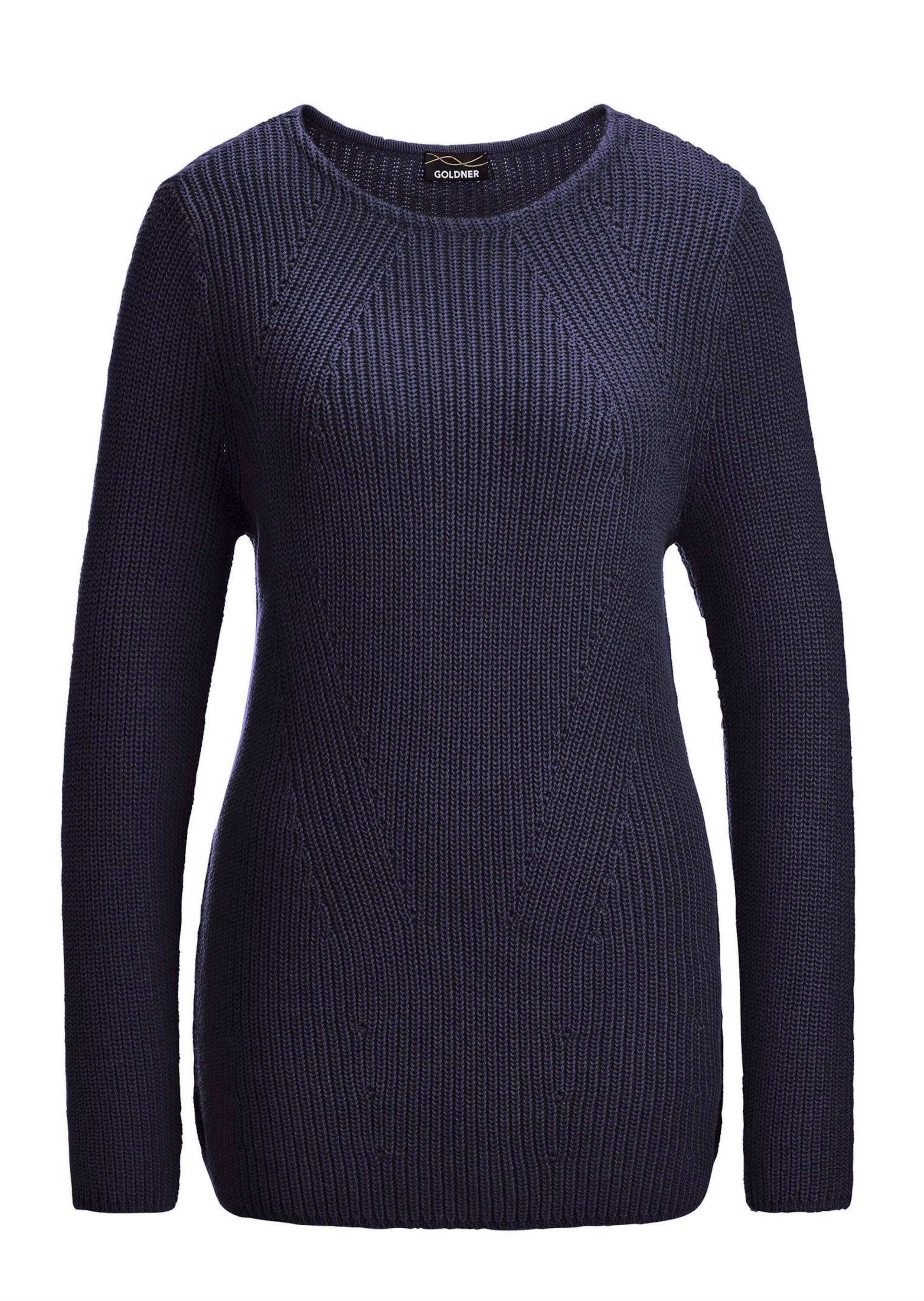GOLDNER Strickpullover "Figurschmeichelnder Pullover aus reiner Baumwolle" günstig online kaufen