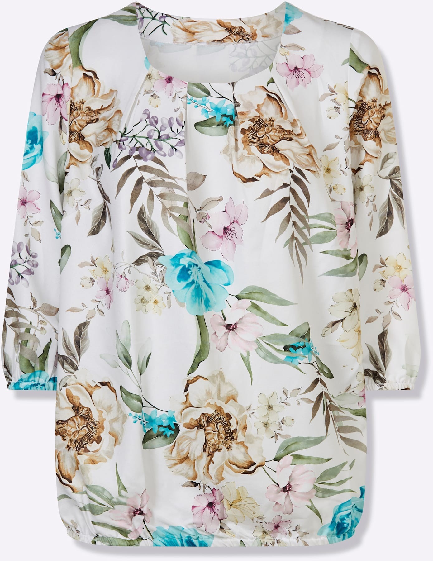 Lady Pull-on Blouse Ecru Rose Size 48 3