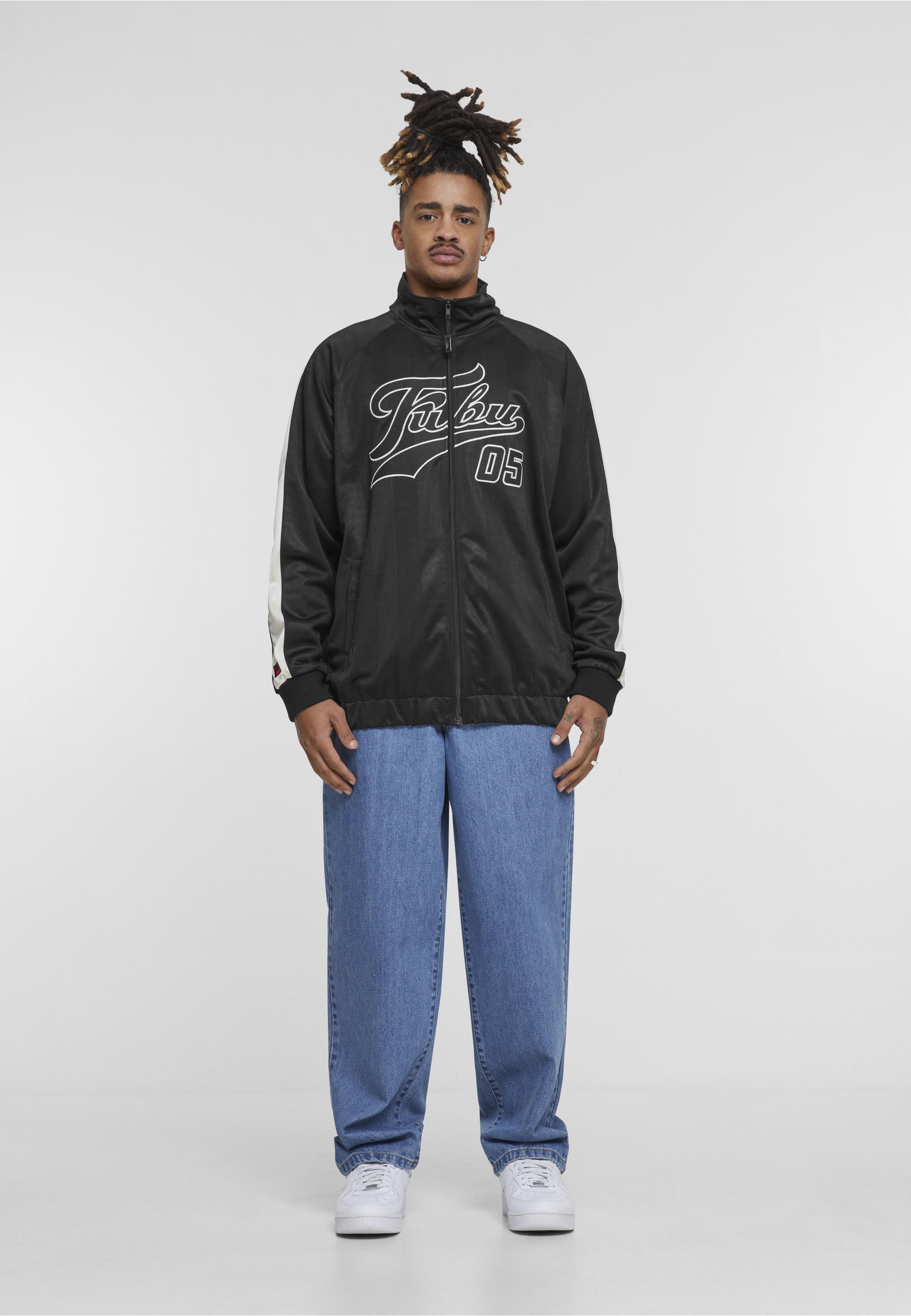 Fubu Collegejacke »Fubu Herren FM223-017-2 FUBU Varsity Striped Track Jacket« 1 Stk. tlg. ohne Kapuze
