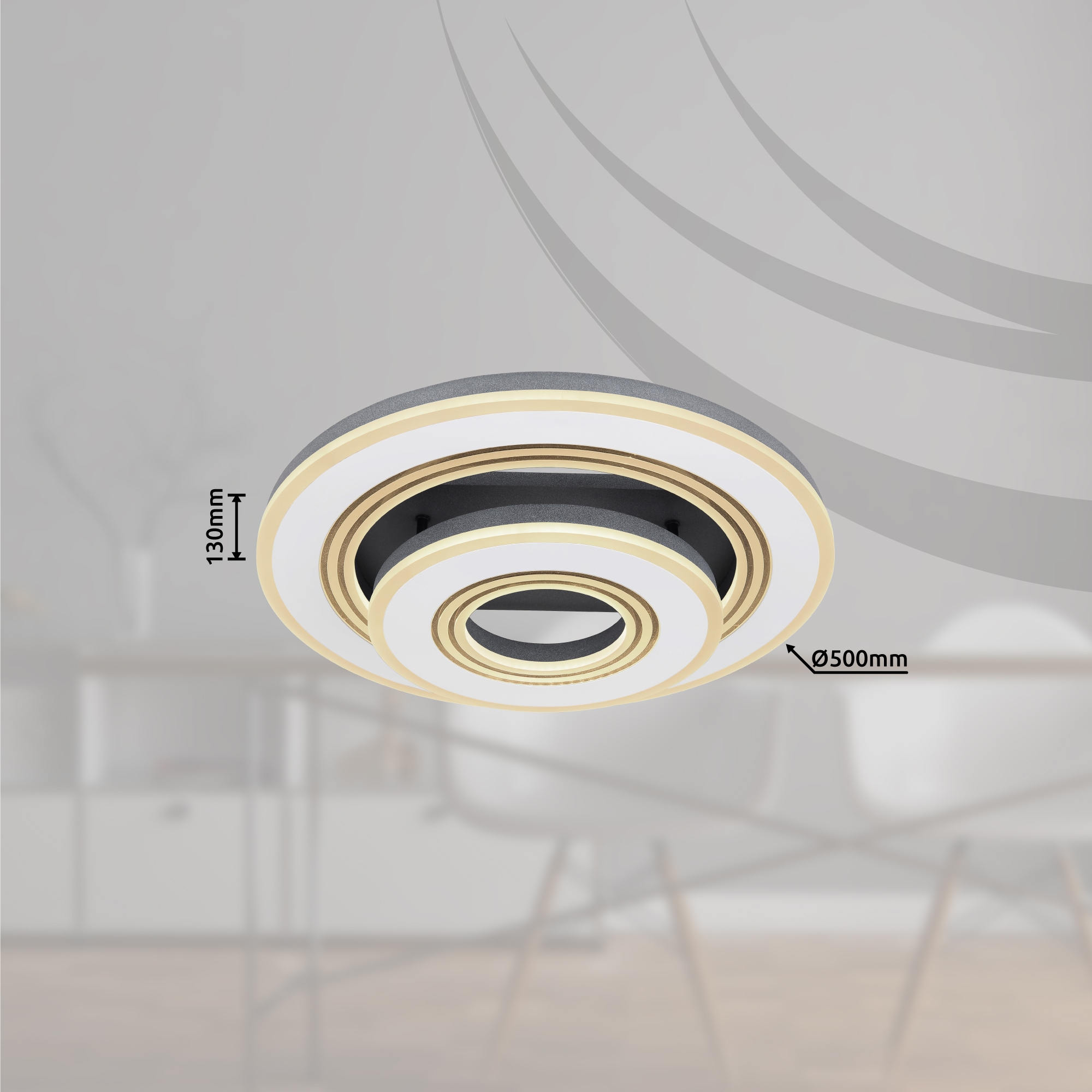 GLOBO LIGHTING Deckenleuchte »JACK« LED-Modul 1 Stk. warmweiß - kaltweiß Deckenlampe Wohnzimmer-Leuchte Schlafzimmer-Leuchte Flur Küche