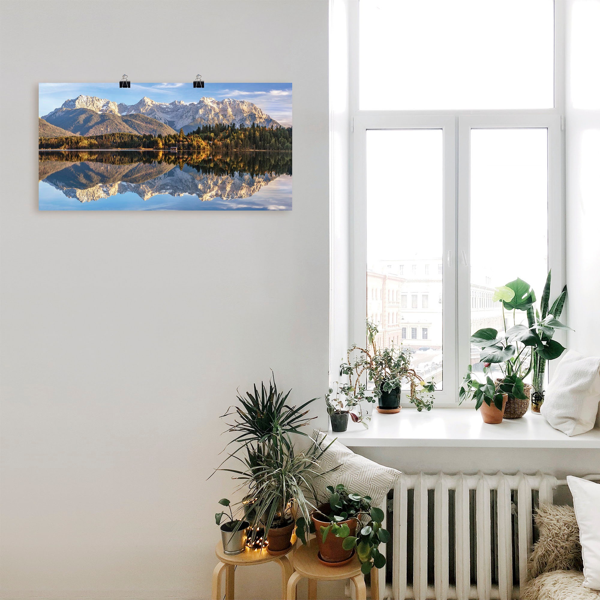 Artland Wandbild »Karwendelblick Größen Berge am versch. | Poster Leinwandbild, in bestellen & St.), Barmsee«, oder Wandaufkleber Alpenbilder, BAUR Alubild, (1 als