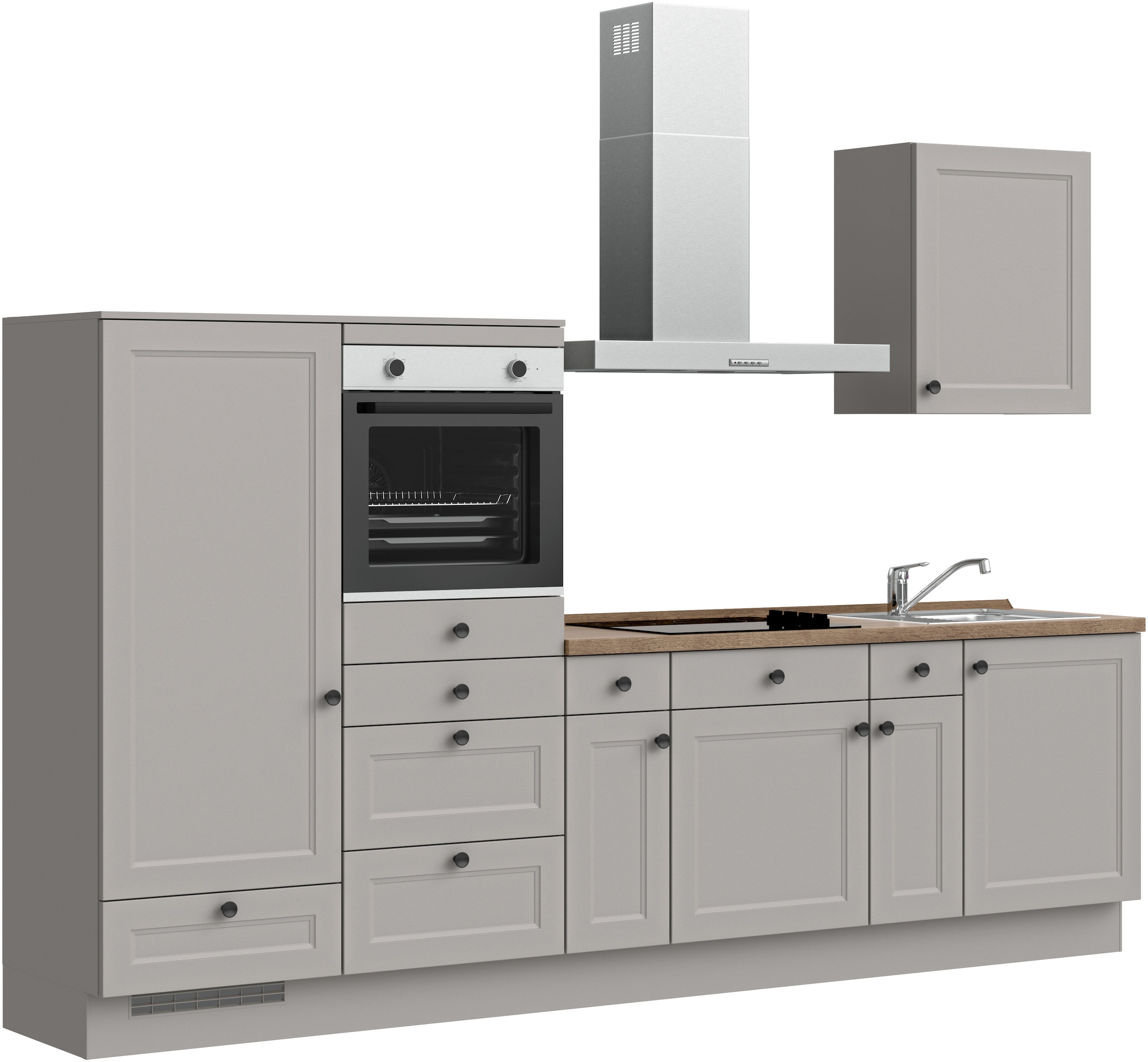 nobilia® Küchenzeile »"Cascada I"«, vormontiert, Ausrichtung wählbar, Breite 300 cm, wahlw. mit E-Geräten