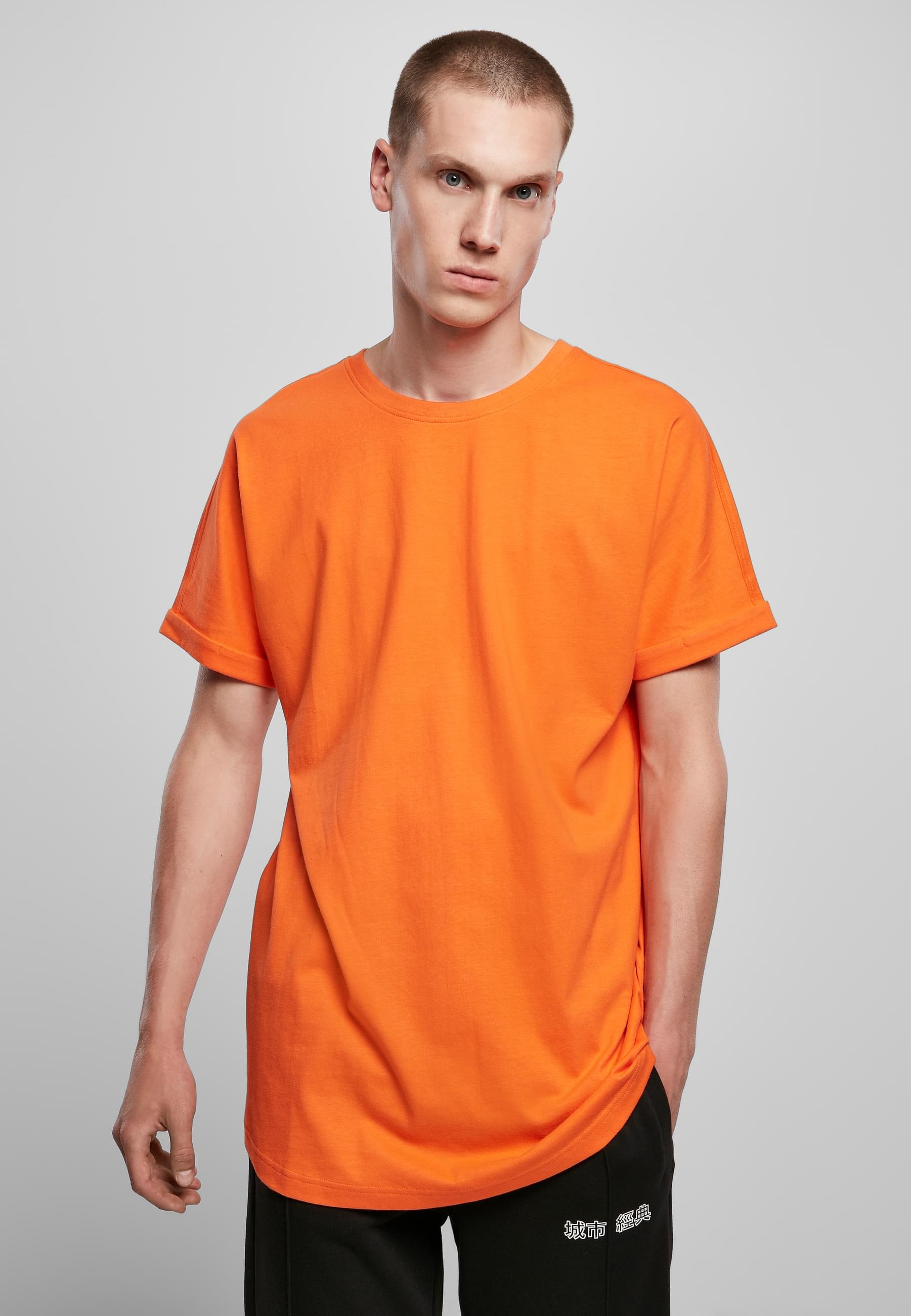 URBAN CLASSICS T-Shirt »Urban Classics Herren Long Shaped Turnup Tee«, (1 tlg.)