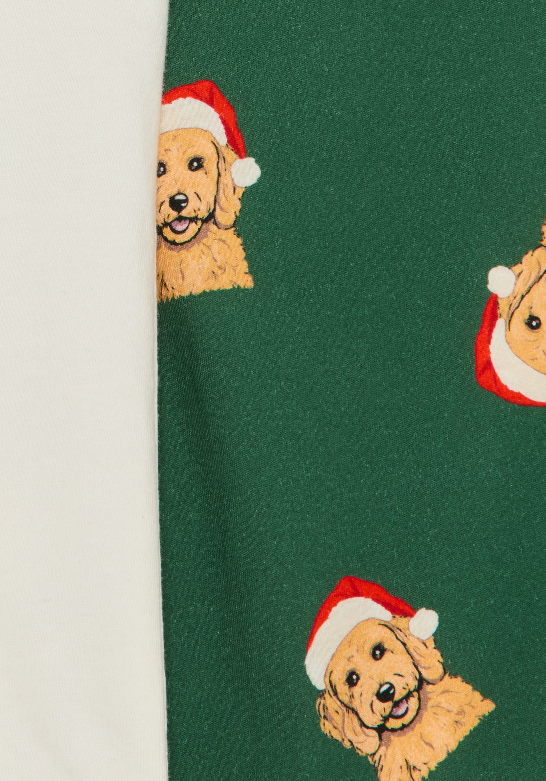 LASCANA Pyjama 2 mit süßem Weihnachts-Hunde-Print