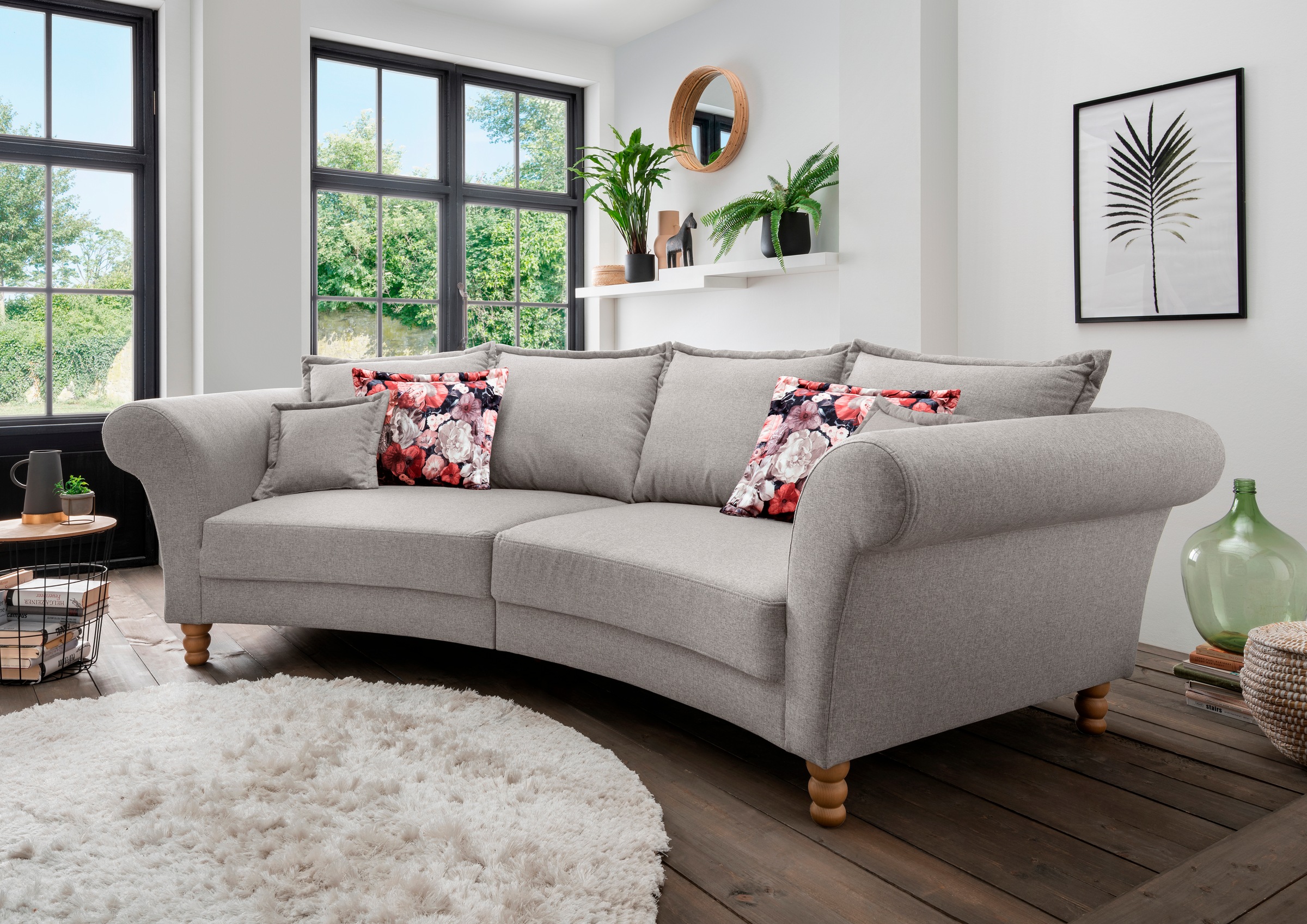 Home affaire Big-Sofa "Tassilo geschwungene Formensprache, bequem, Mega Sof günstig online kaufen