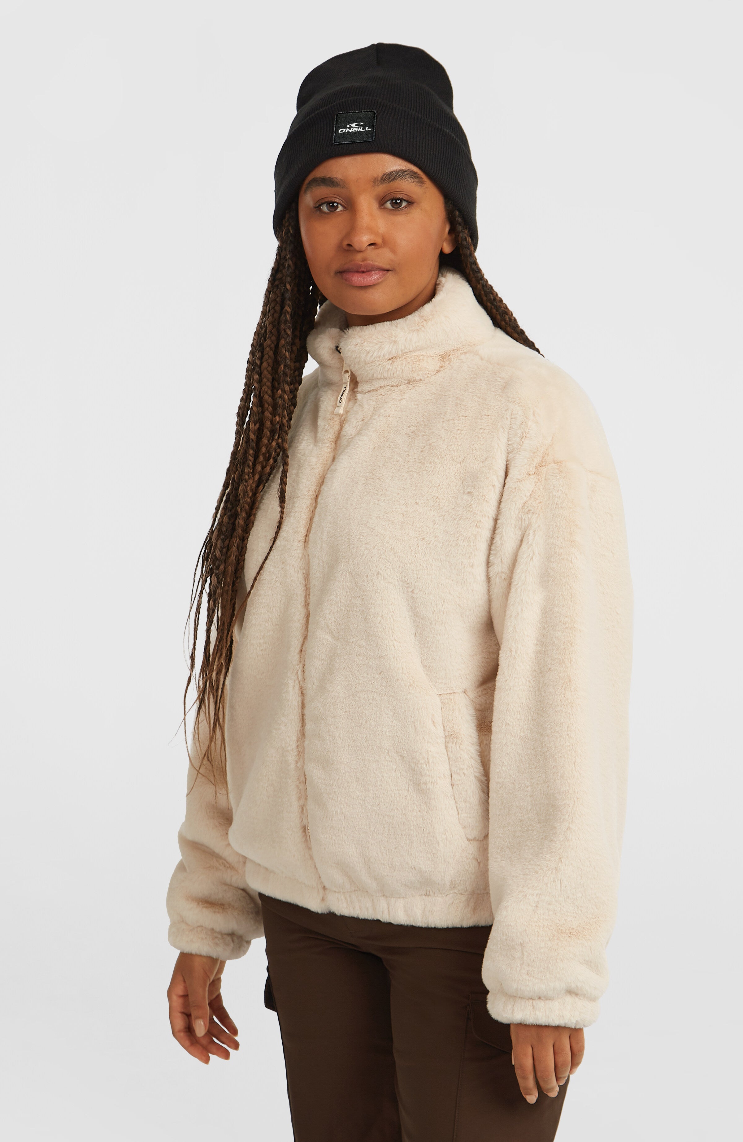 ONeill Strickfleece-Pullover "FWCCRUZ FAUX FUR FLEECE" mit Fleece-Optik, aus Polyester