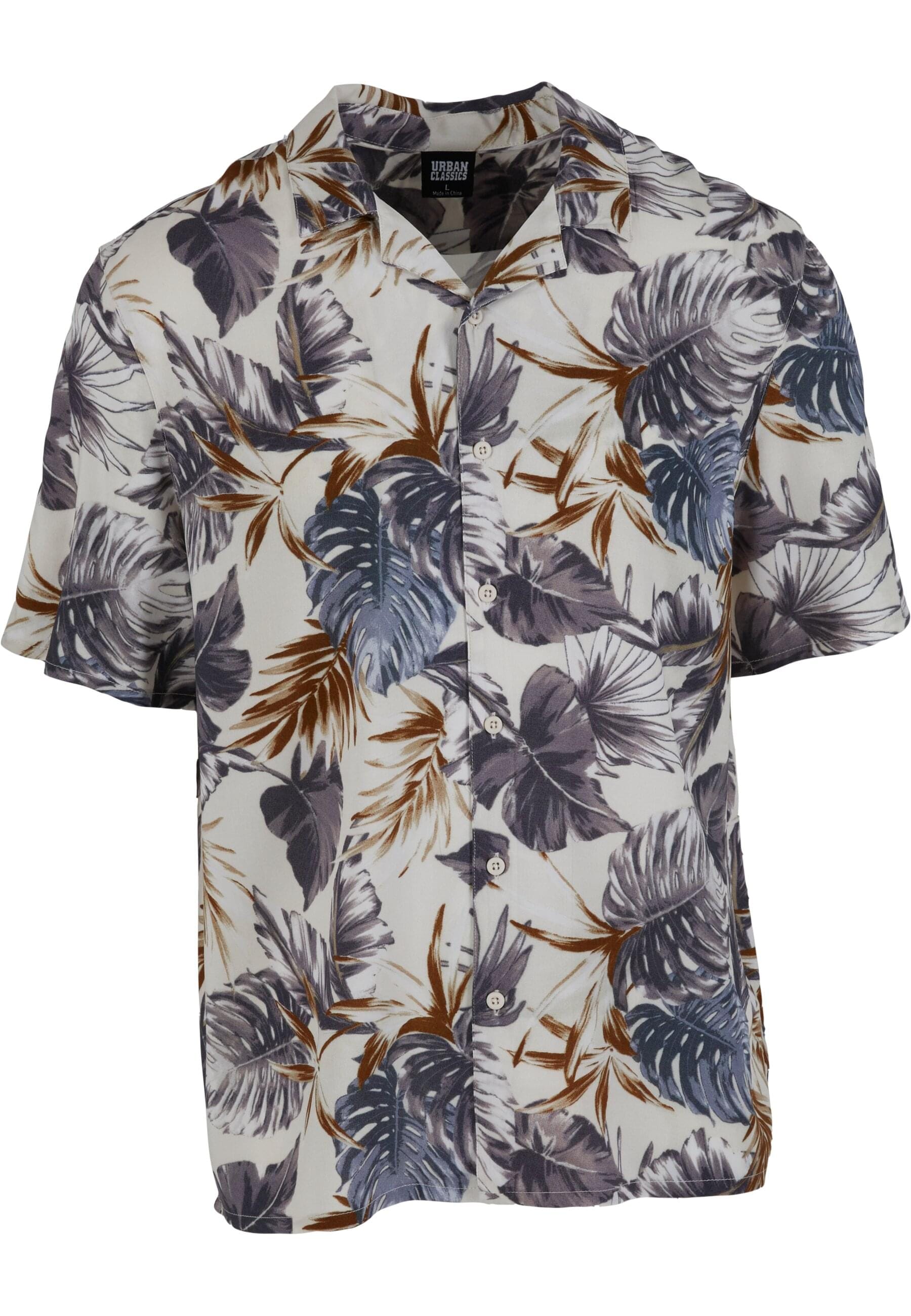 URBAN CLASSICS Kurzarmhemd "Urban Classics Herren Viscose AOP Resort Shirt" günstig online kaufen