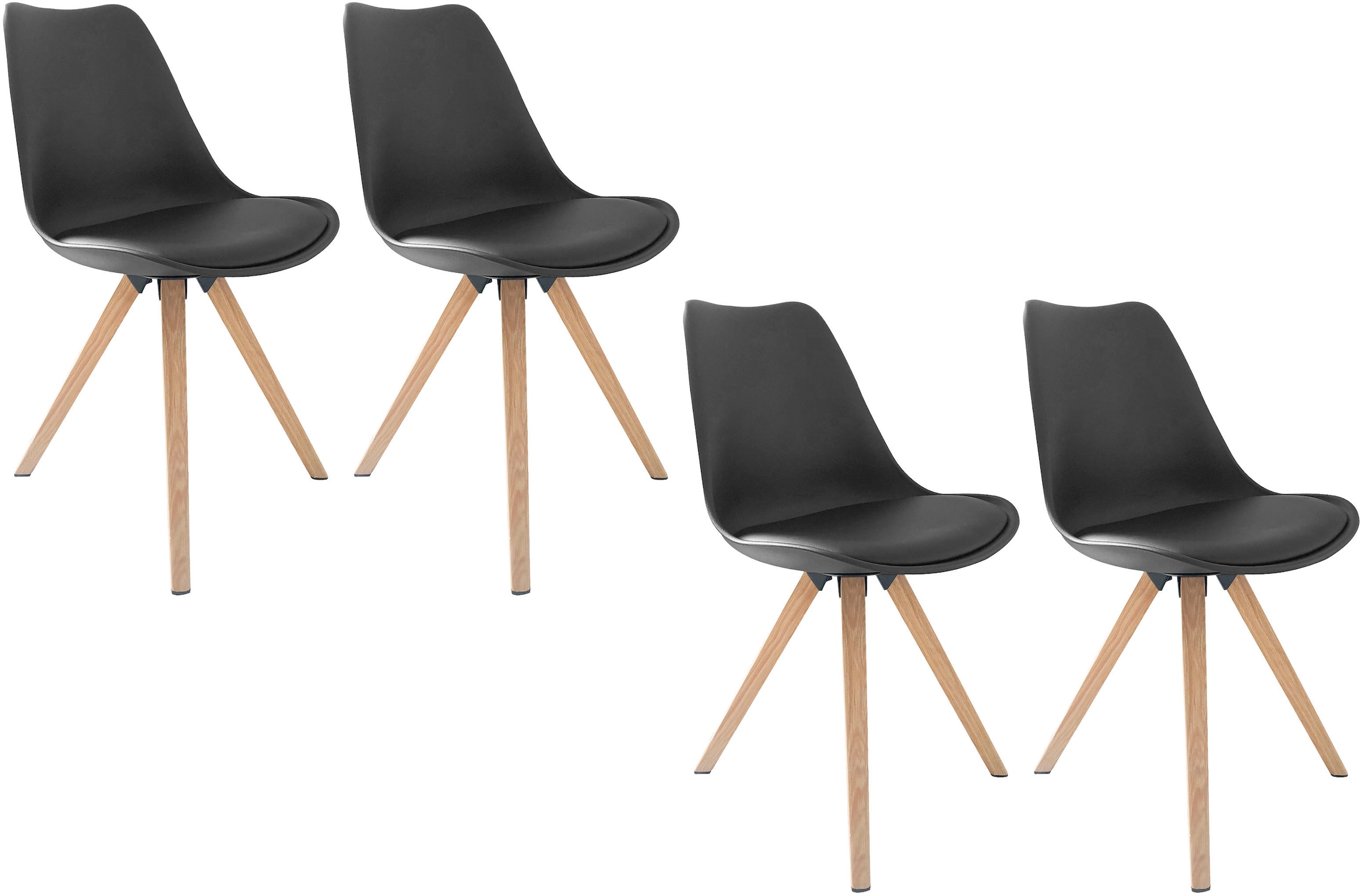 byLIVING Essgruppe »Kira« Set, 5 Stk. tlg. modernes Set mit 4 Stühlen in mehreren Farben und Größen erhältlich