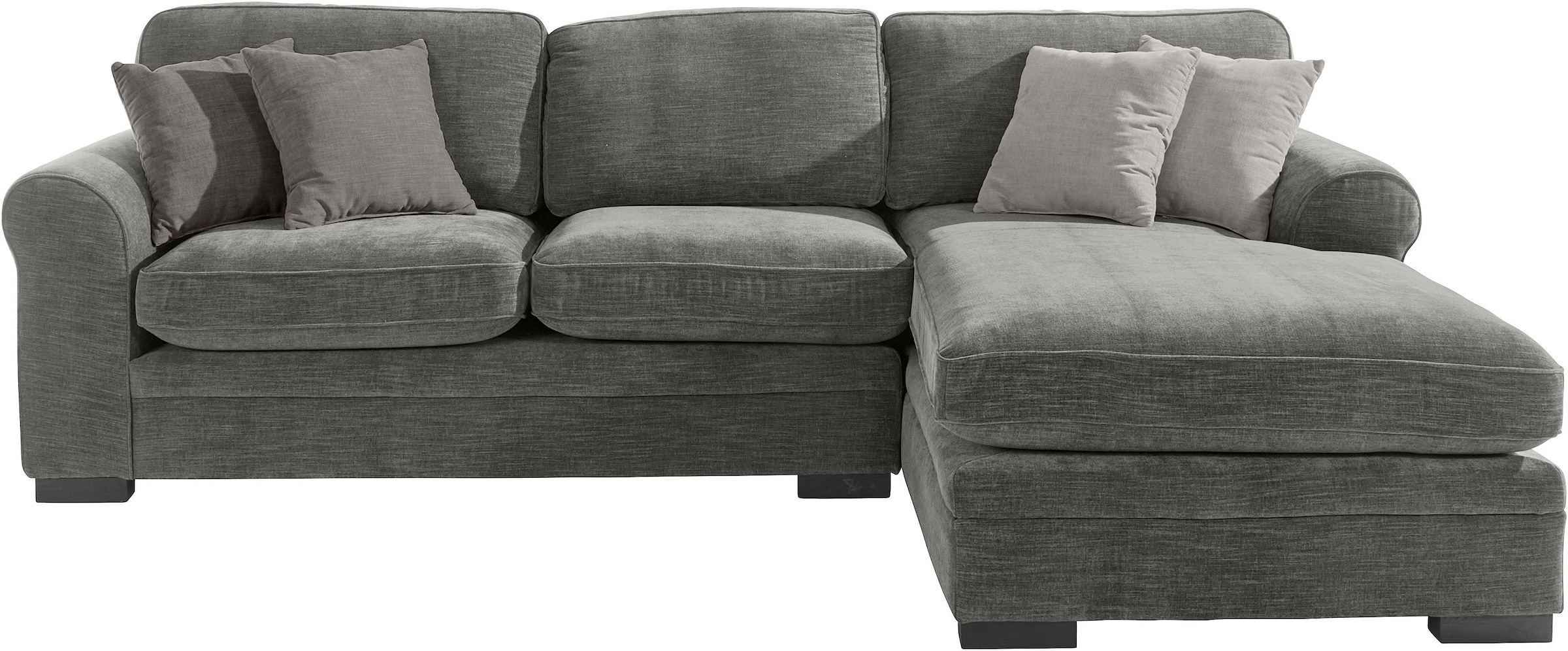 Home affaire Ecksofa "Broughton L-Form", weicher Sitzkomfort, incl. 4 Zierk günstig online kaufen