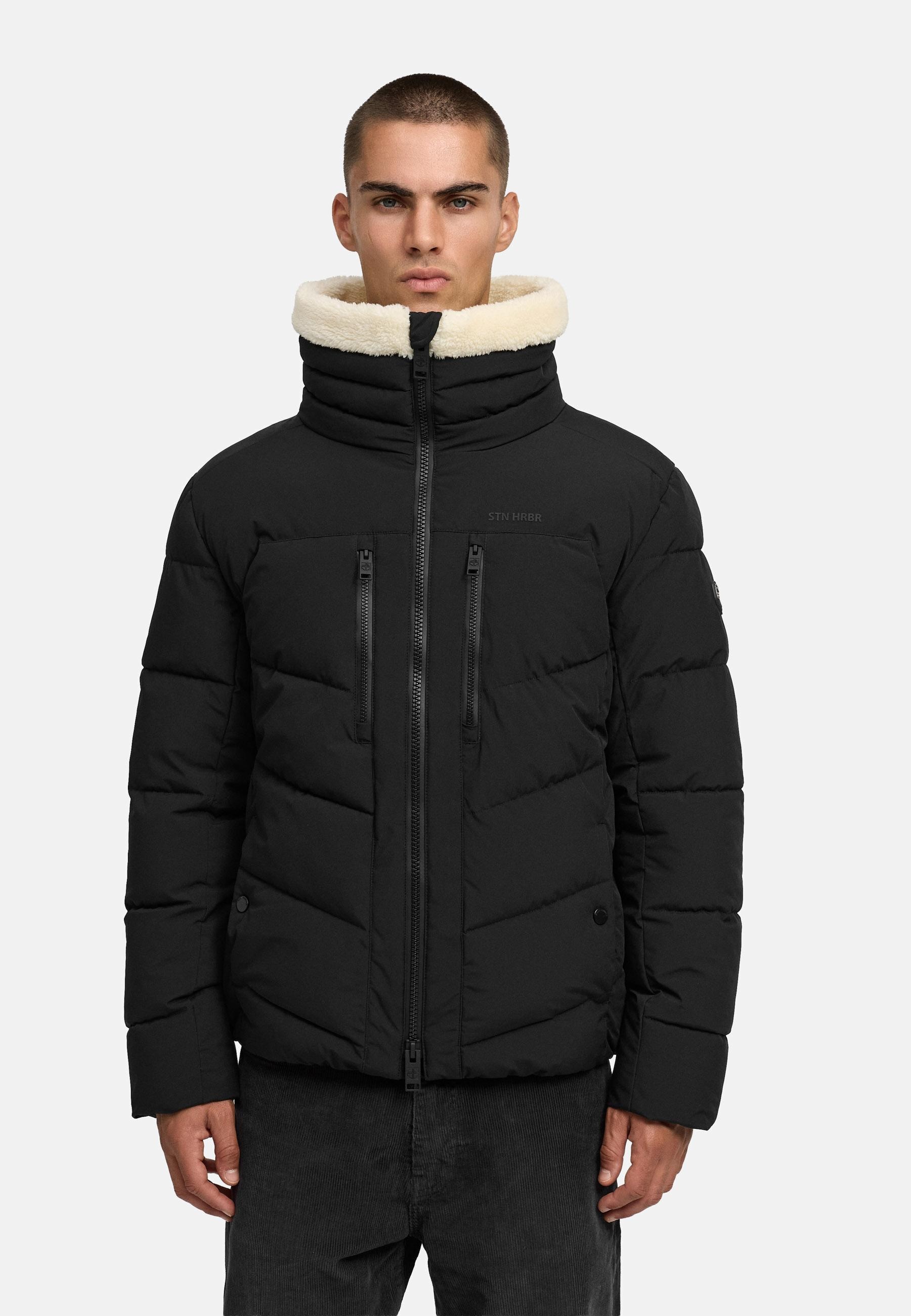 Stone Harbour Steppjacke »Ansello XX« ohne Kapuze Gesteppte Herrenjacke mit Teddy-Kunstfell-Kragen