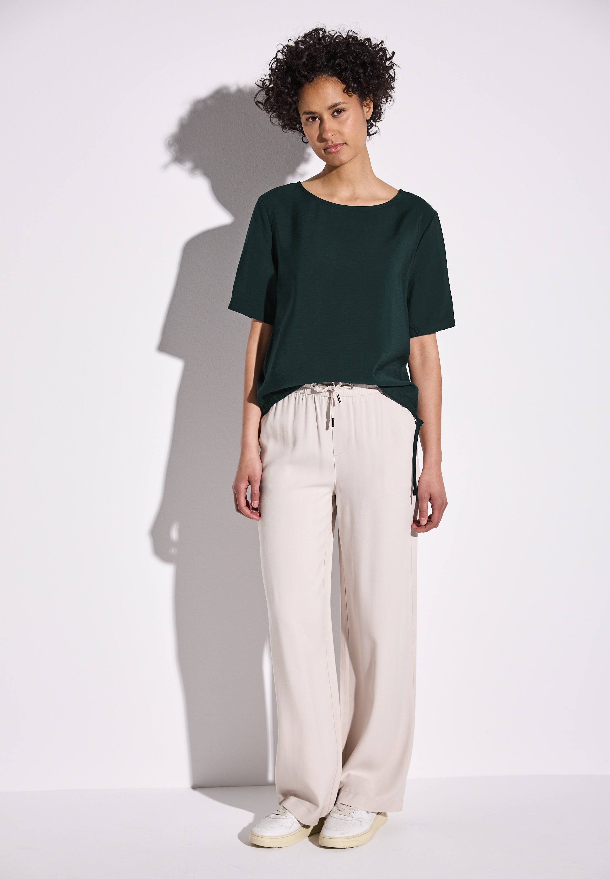 STREET ONE Klassische Bluse, mit Tunnelzug am Saum