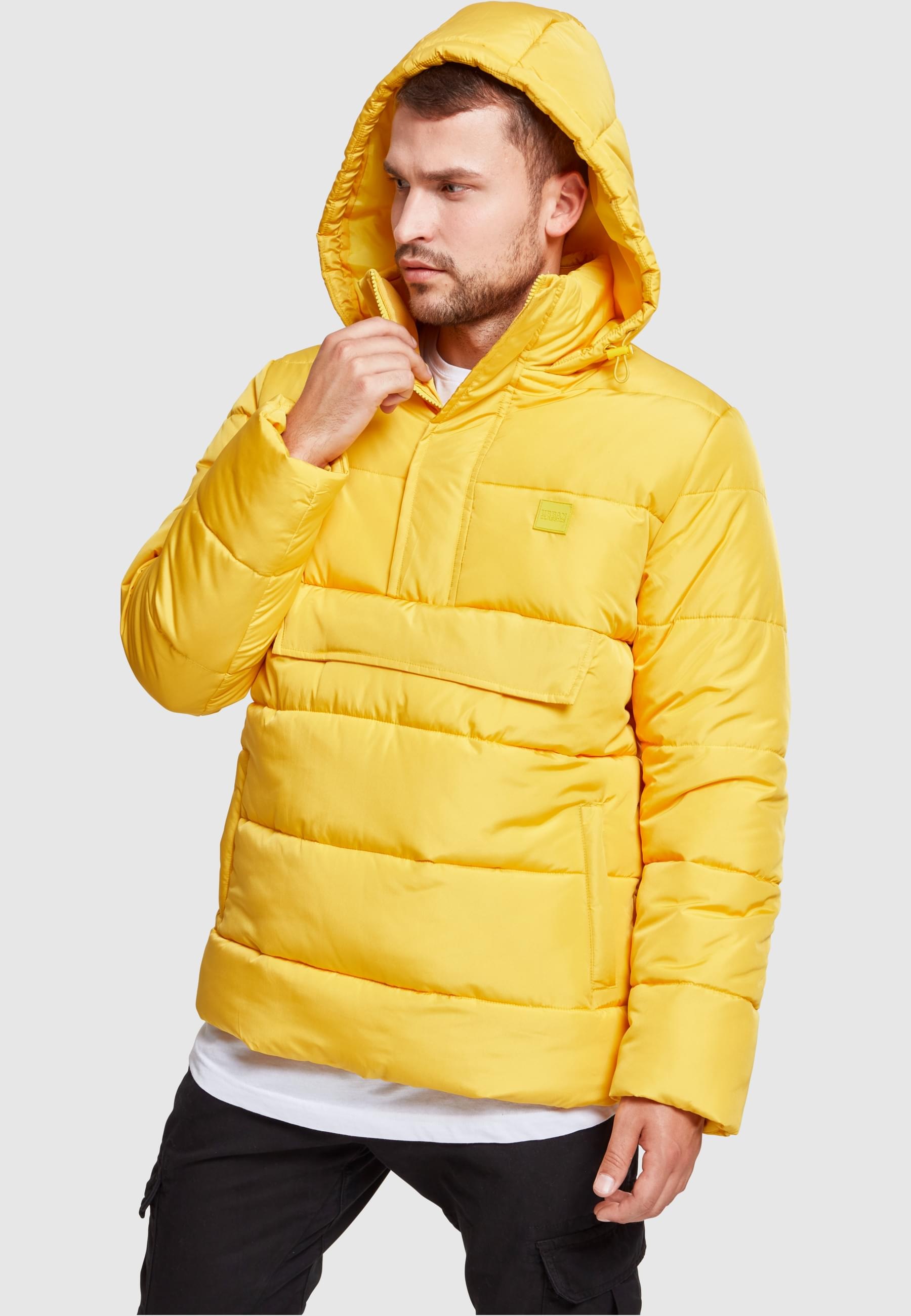 URBAN CLASSICS Winterjacke »Urban Classics Herren Pull Over Puffer Jacket«, (1 St.), mit Kapuze