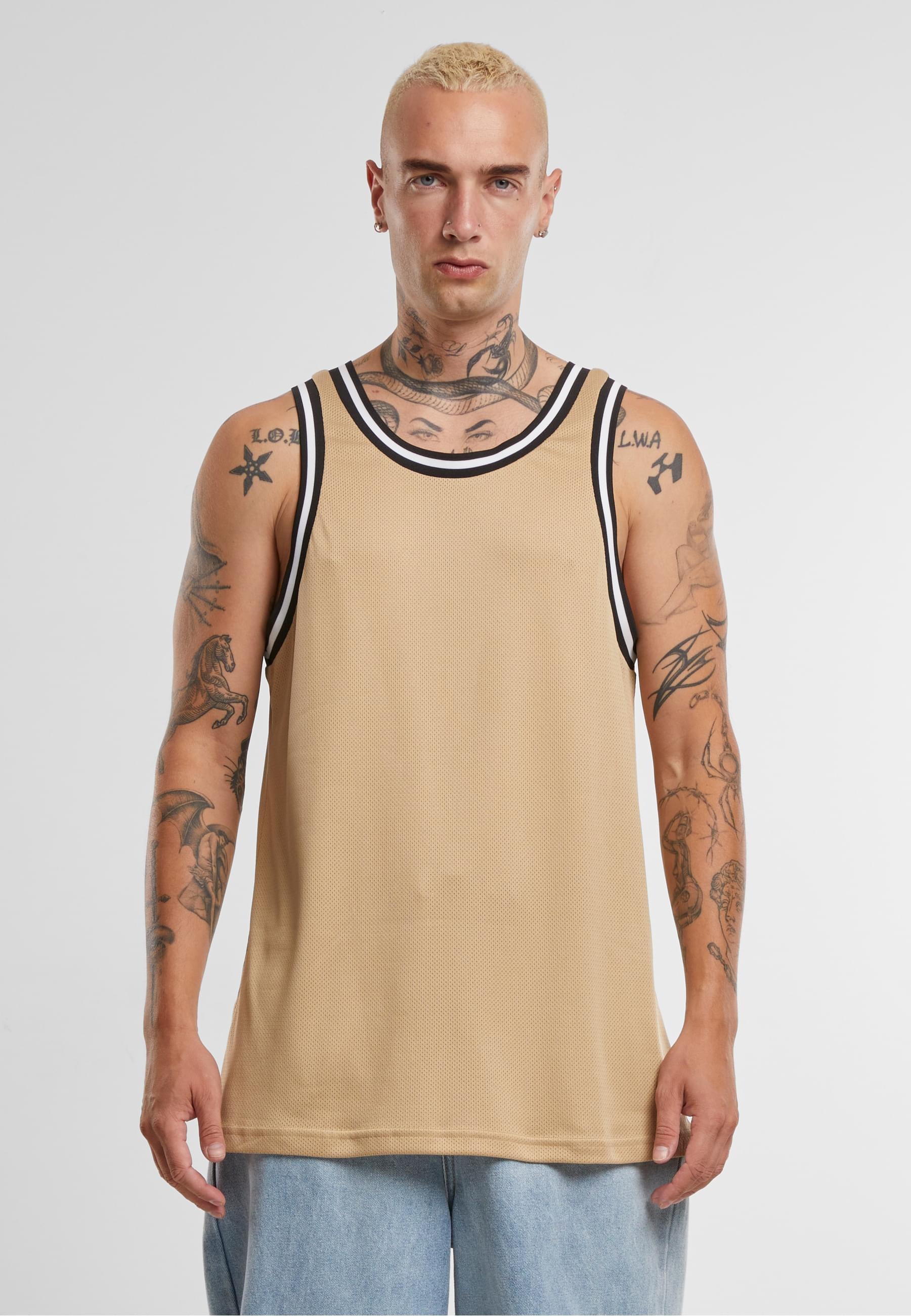 URBAN CLASSICS Tanktop »Urban Classics Herren Mesh Tanktop«, (1 tlg.)