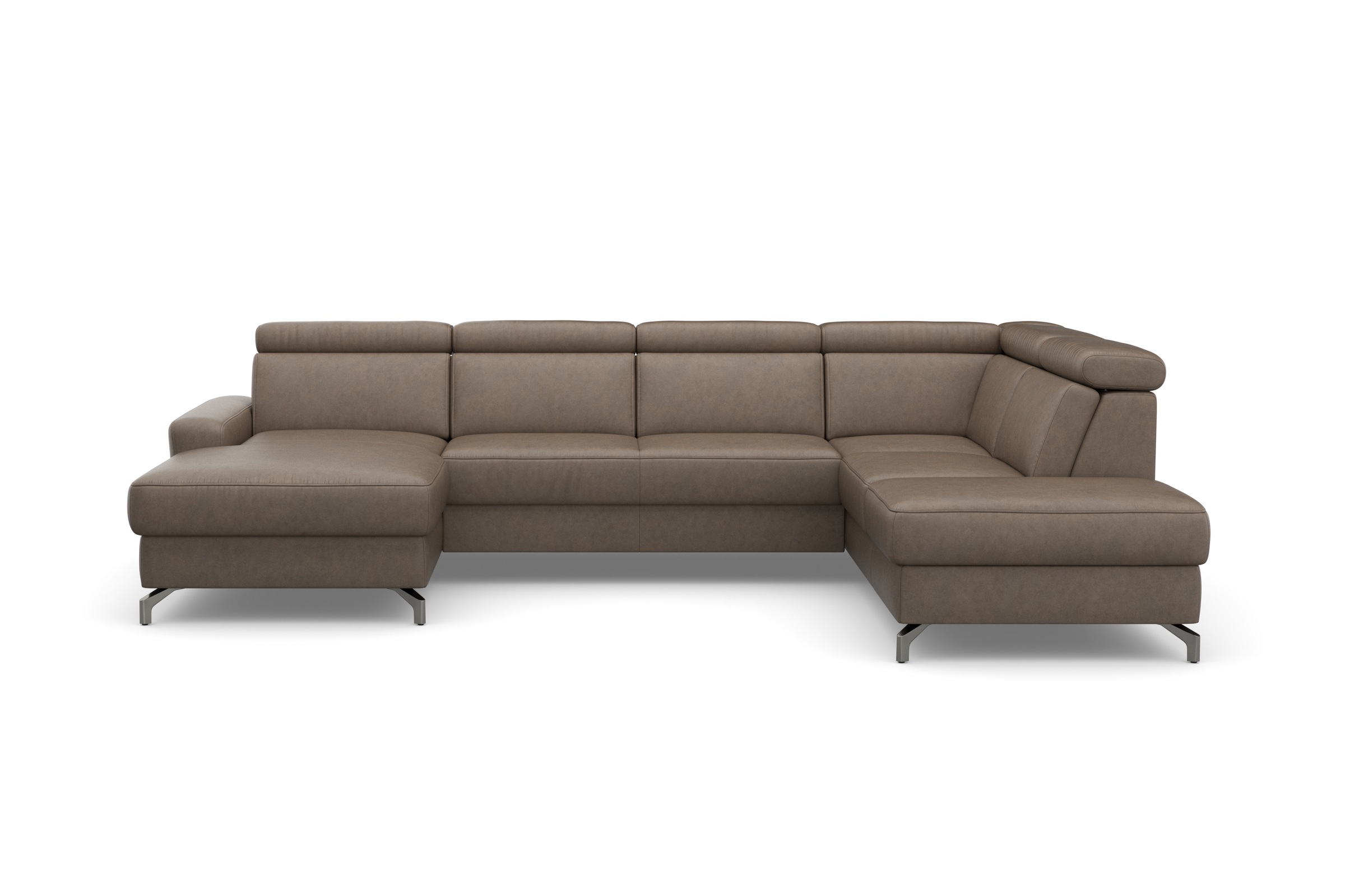 sit&more Wohnlandschaft "Scarlett U-Form" inklusive Kopfteilverstellung, optional Schlaffunktion & Bettkasten