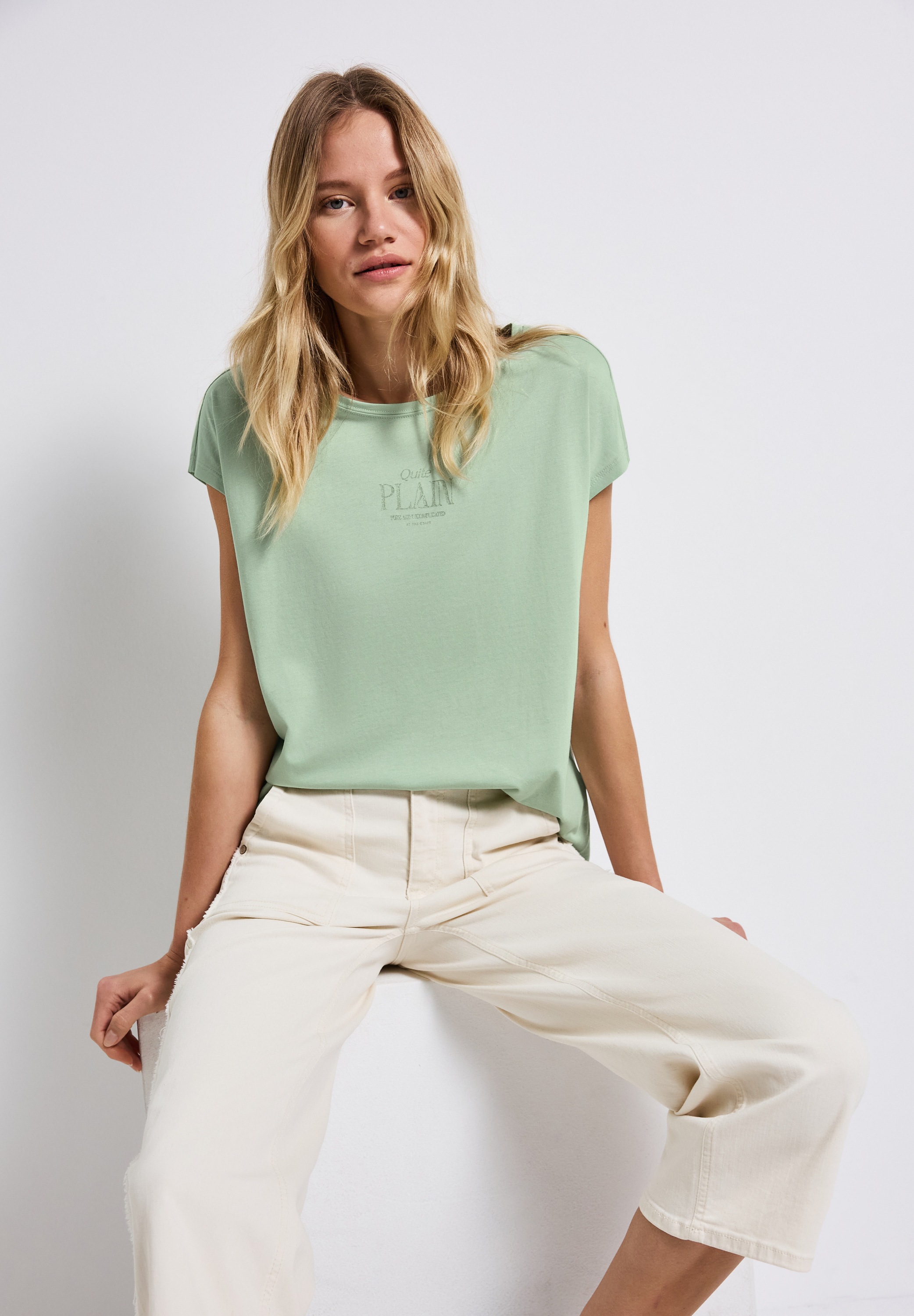 STREET ONE Shirttop, mit Wording Print günstig online kaufen