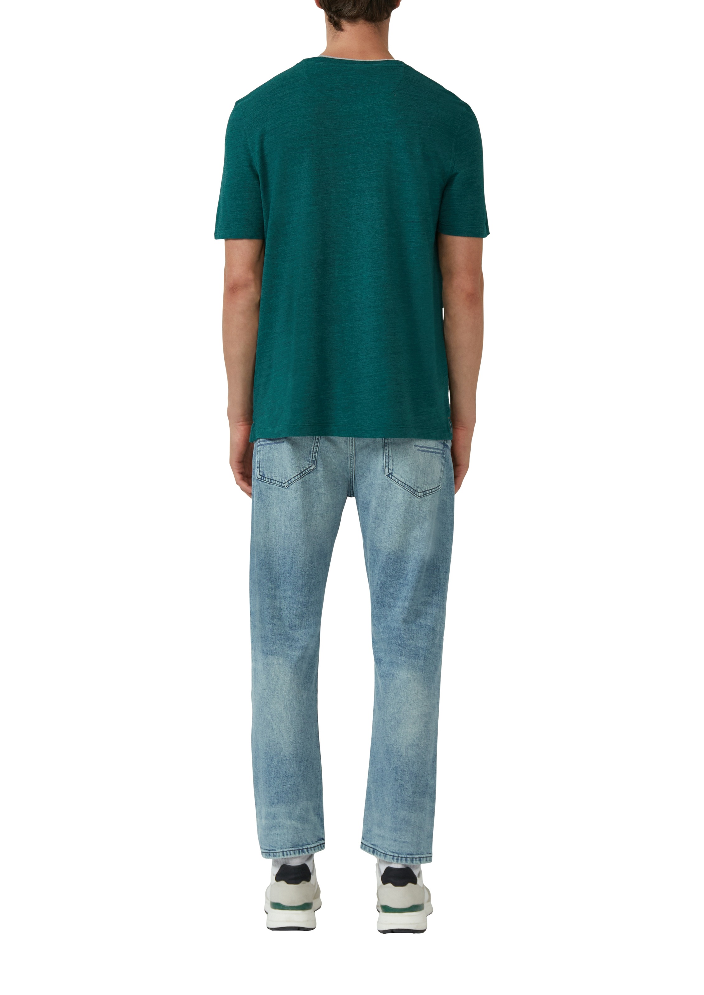 s.Oliver Men's Piqué Short Sleeve T-Shirt L Bottle Green 3