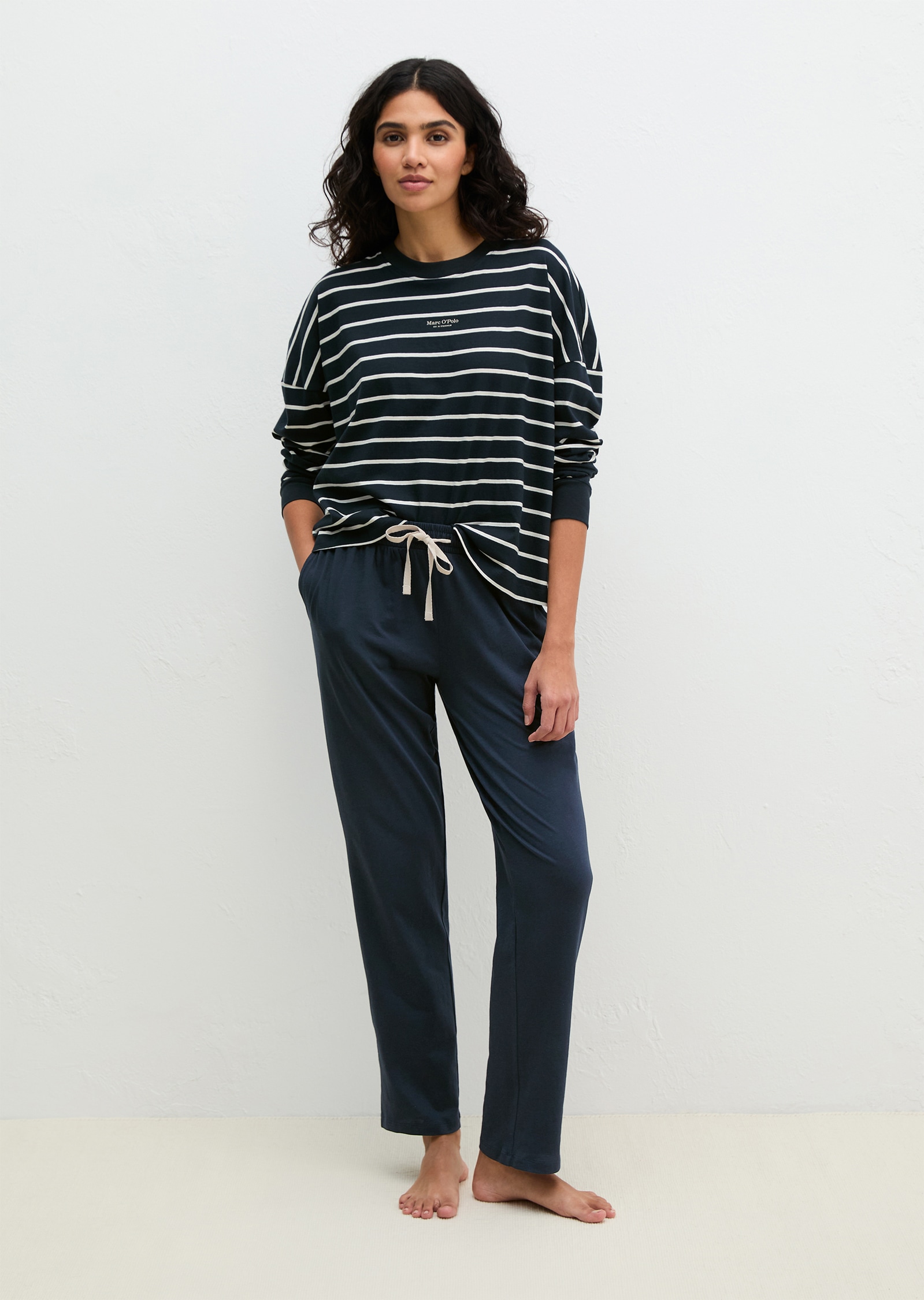 Marc OPolo Pyjama "Mix N Match Cotton Pyjama Set Long" 2tlg., 2 tlg. mit la günstig online kaufen