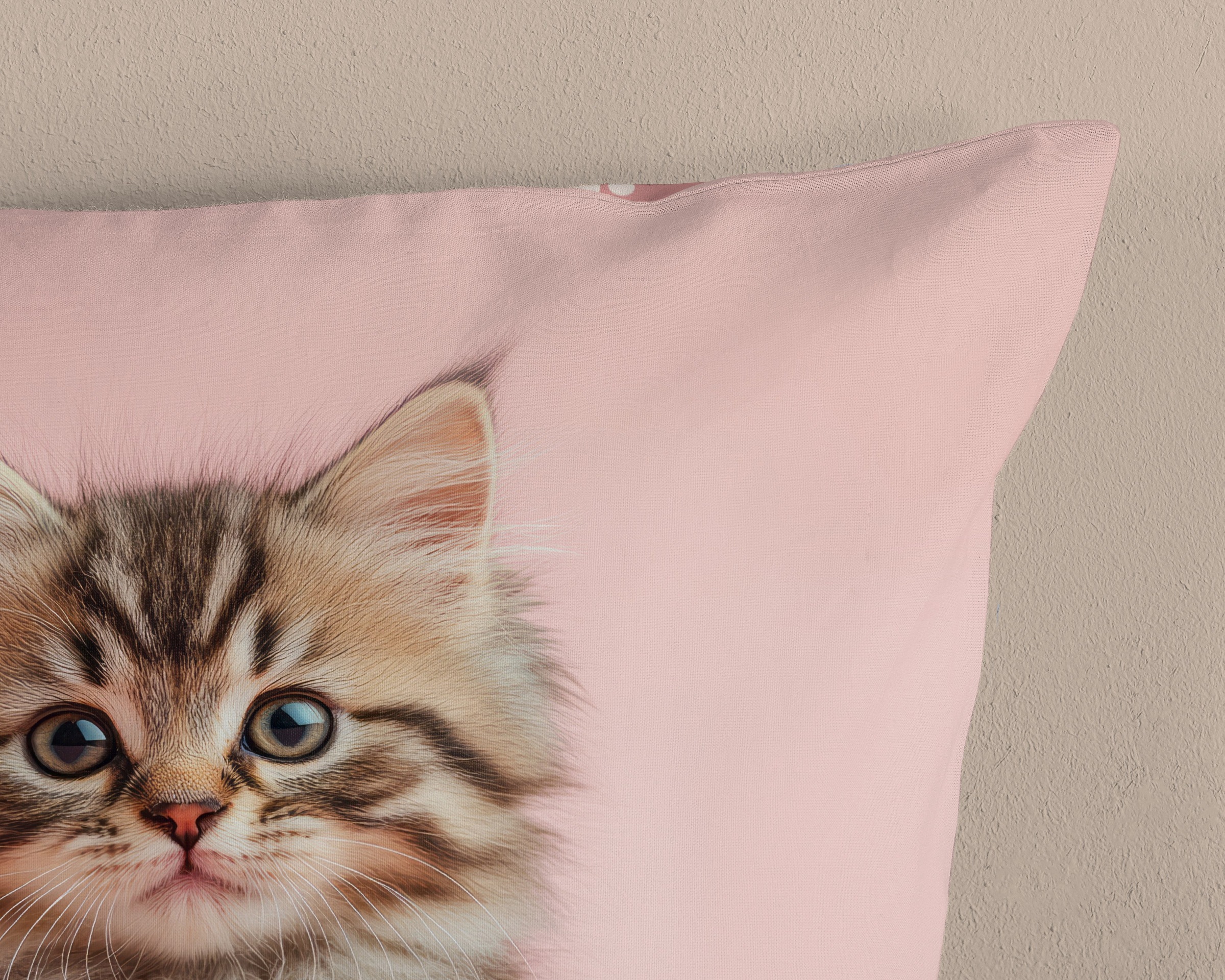 good morning Kinderbettwäsche »Chat« 2 Stk. tlg. Baumwolle, Renforcé, Wendeoptik, Kind,  Mädchen, Katze