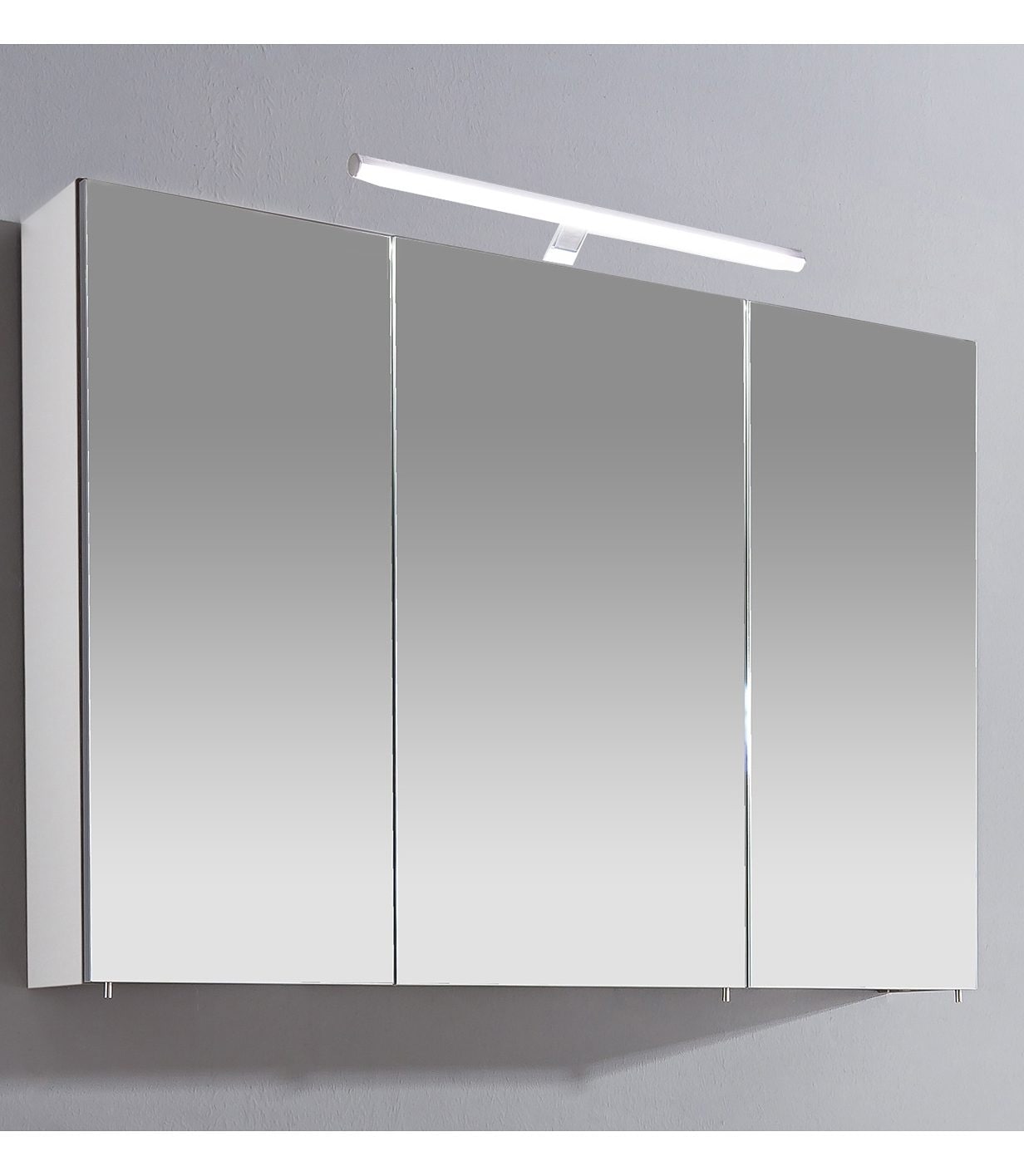 Spiegelschrank »Irene«, Breite 100 cm, 3-türig, LED-Beleuchtung, Schalter-/Steckdosenbox