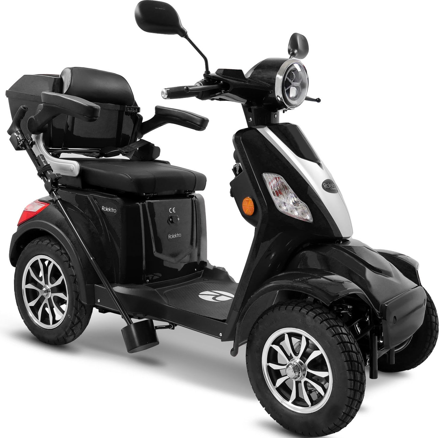 ROLEKTRO Elektromobil "Rolektro E-Quad 25 V.3, Lithium Akku", B:84cm H:118cm L:156cm, schwarz, Elektromobile