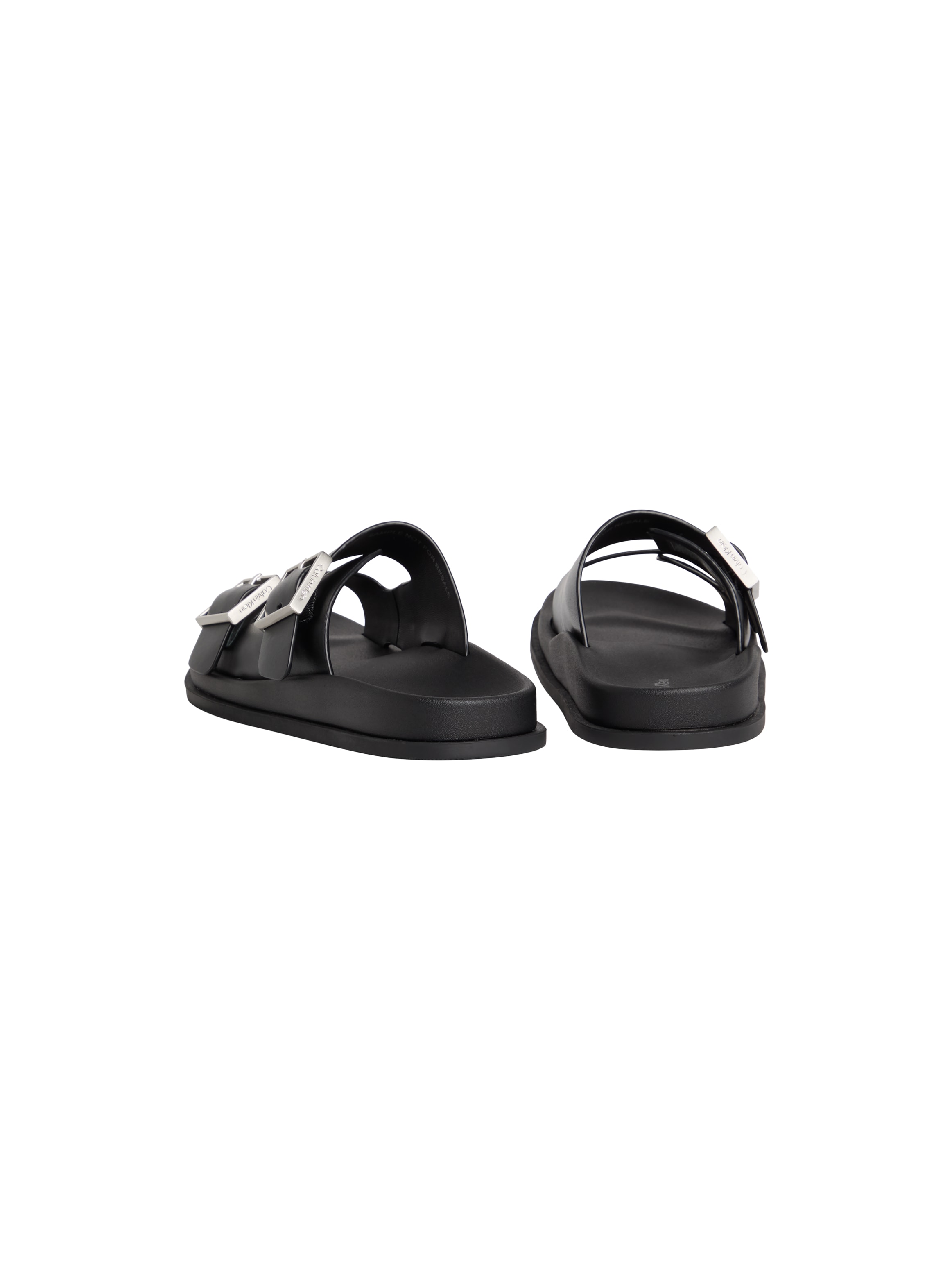 Calvin Klein Pantolette »CITY SANDAL BUCKLE LTH«  Sommerschuh, Hausschuh, Strandschuh mit Plateau und Schnallen