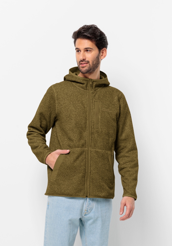 Jack Wolfskin Fleecejacke "TANNENSPUR HOODED JKT M", mit Kapuze