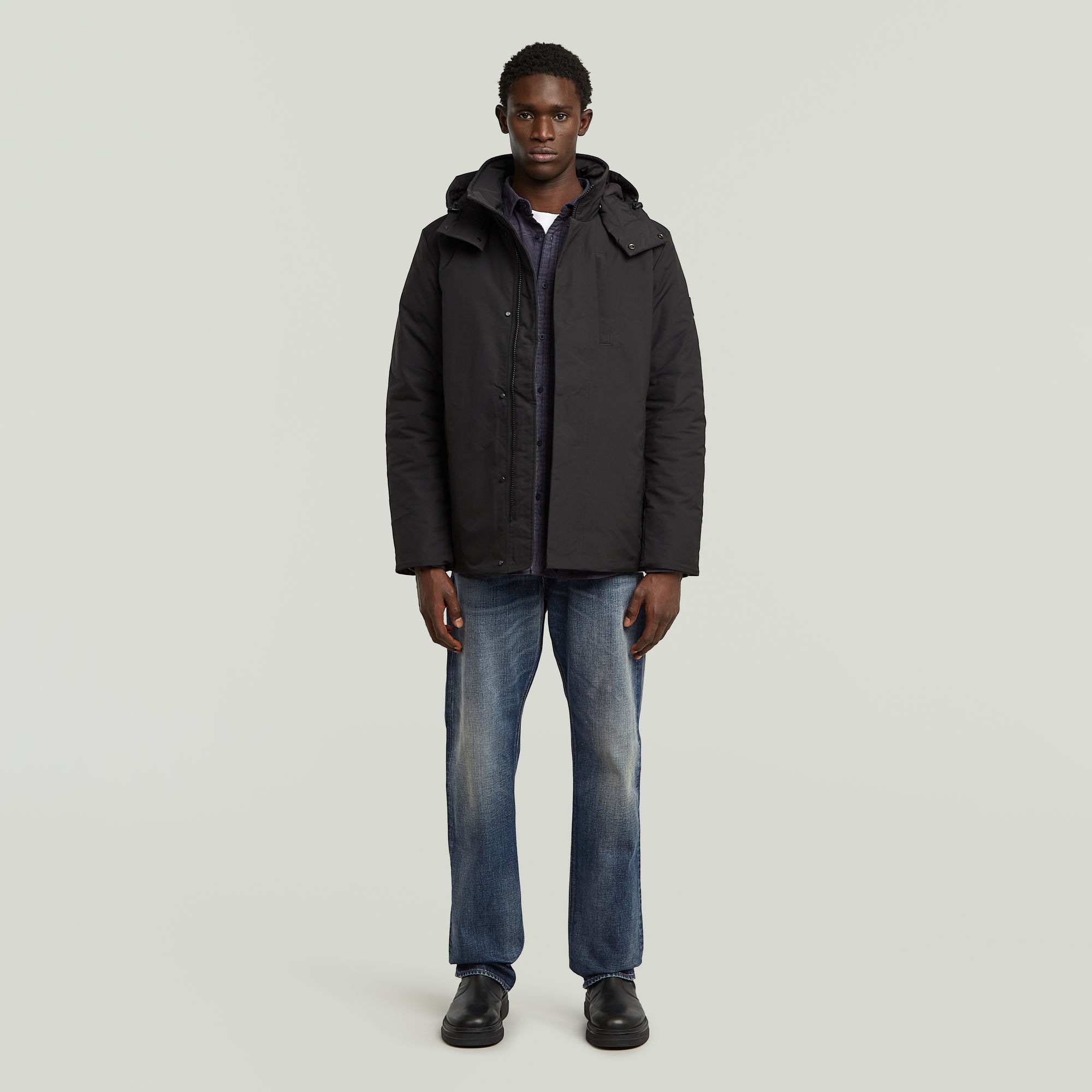 G-STAR Outdoorjacke »Clean Vodan Padded Hooded Jacket«, mit Kapuze, mit abnehmbarer Kapuze