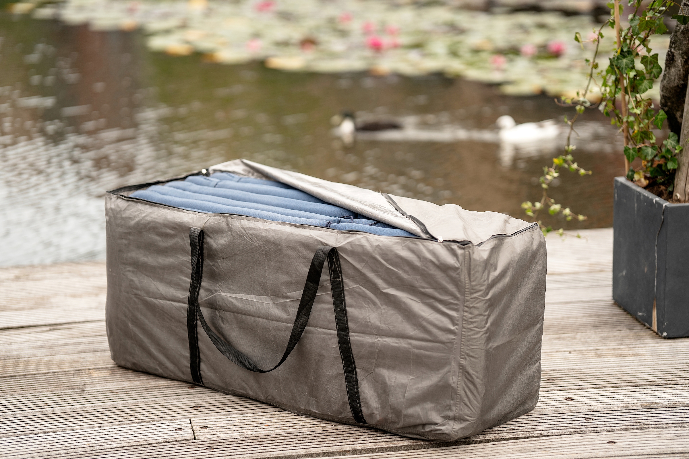 winza outdoor covers Aufbewahrungstasche, 125x40x50 cm, geeignet für 4-6 Gartenkissen