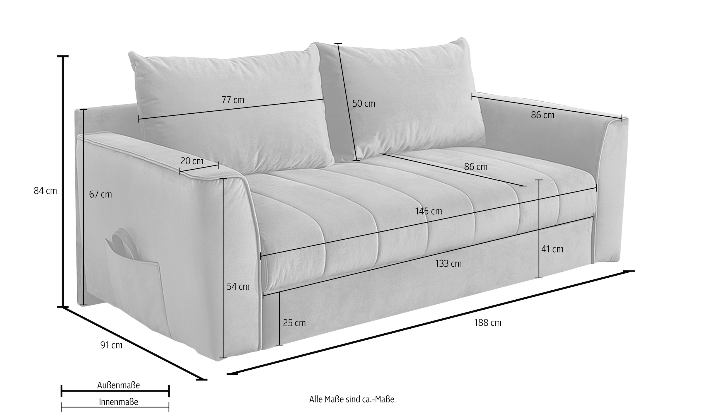 Jockenhöfer Gruppe Gästebettfunktion, | »Rick«, BAUR kaufen Platzsparendes Sofa mit Federkernpolsterung Schlafsofa