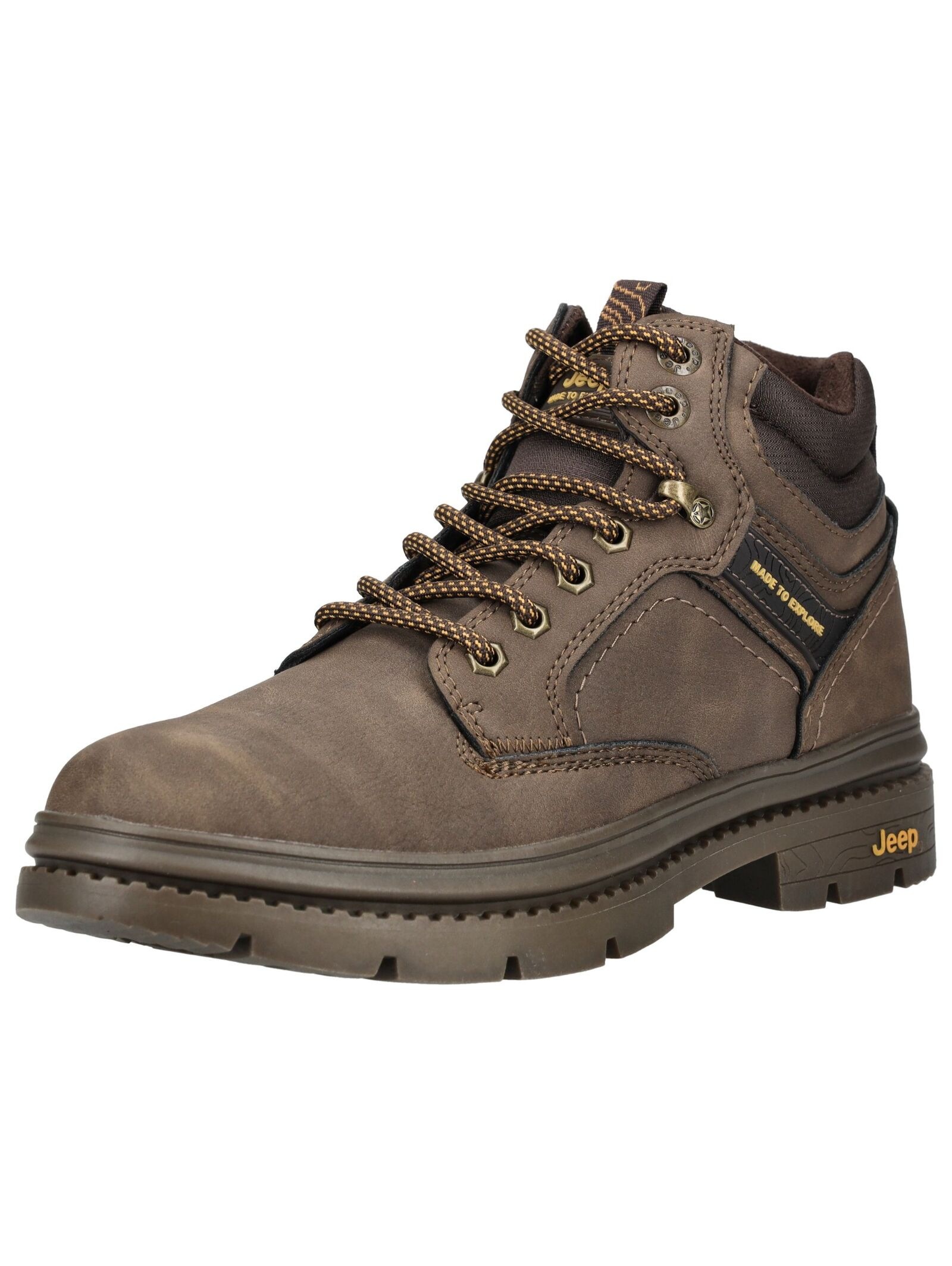 Jeep Schnürstiefelette "Jeep Stiefelette Lederimitat/Textil" günstig online kaufen