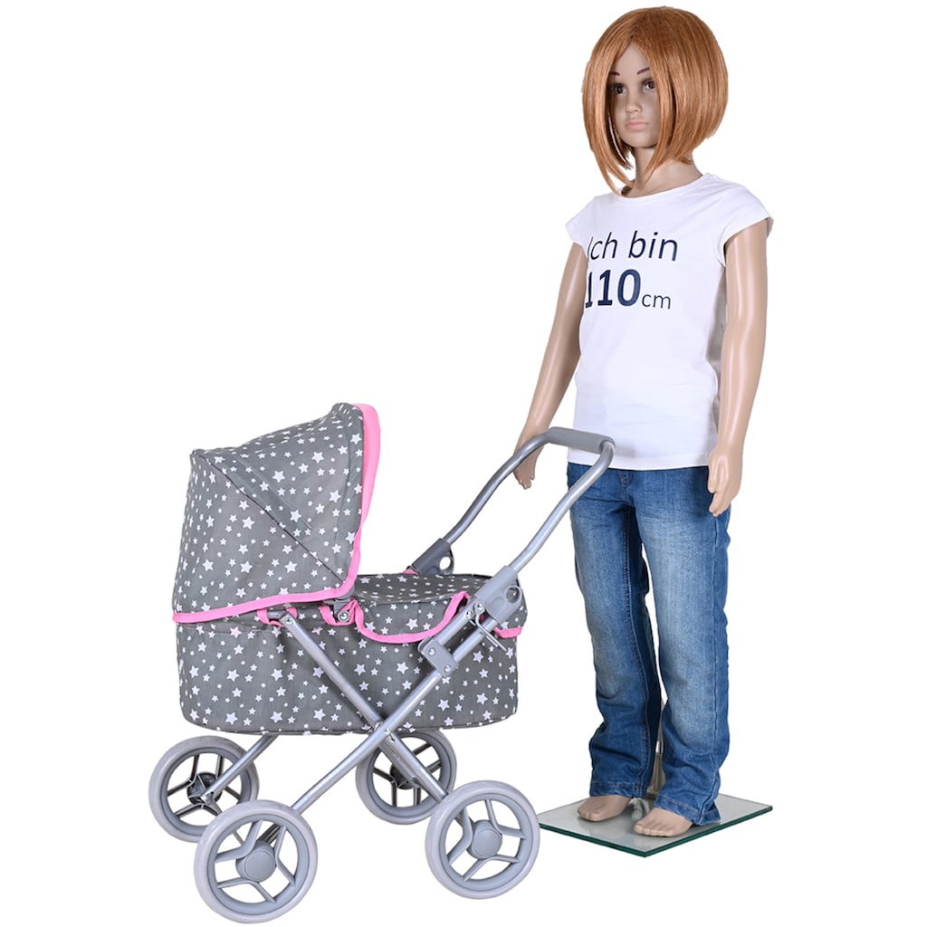 Knorrtoys® Puppenwagen »Mini Lili - Star Grey«