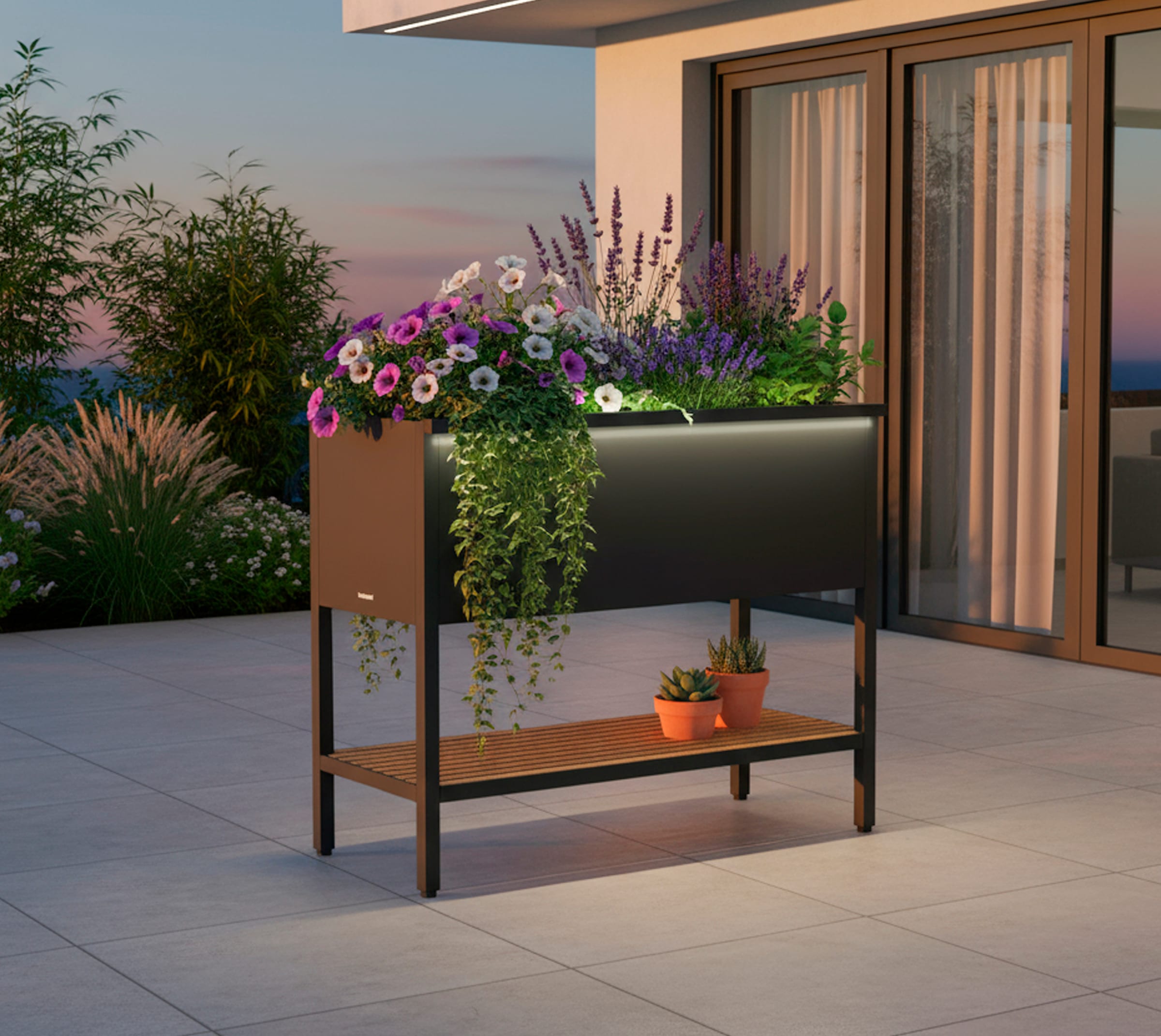 Herstera Garden Hochbeet »Deco« BxTxH: 100x40x80 cm, inkl. Beleuchtung