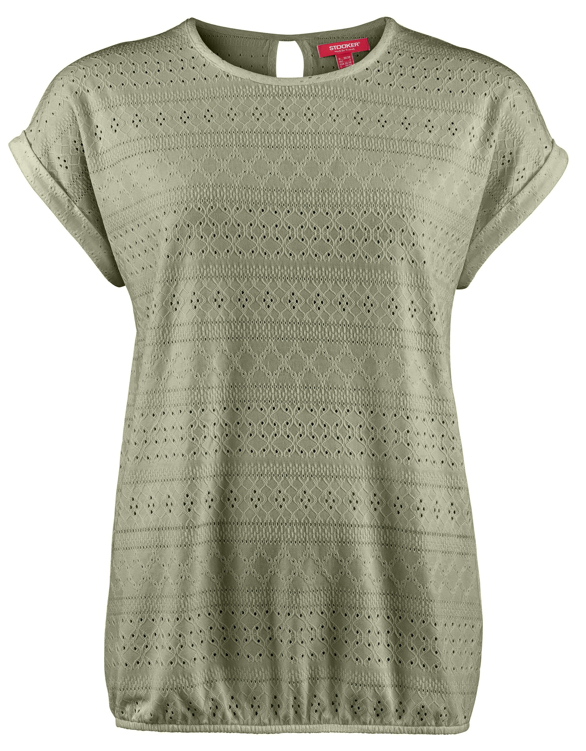 STOOKER WOMEN Kurzarmshirt »CLEA T-Shirt«, Regular Fit T-Shirt mit dezentem Ausbrenner für Damen