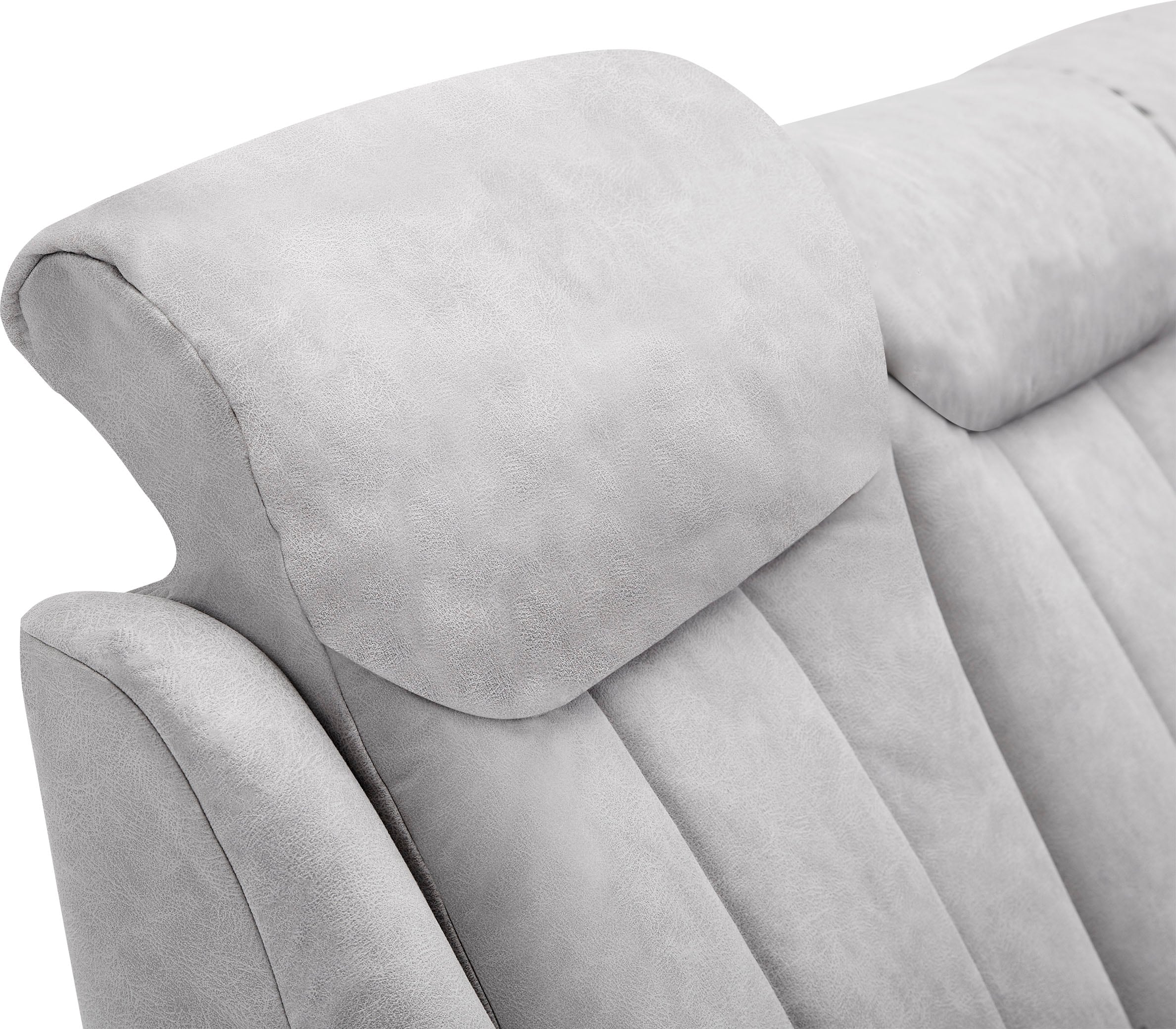 VILLA BECK Polstergarnitur »Lugano«, (Set, 3 tlg.), Kopfteilverstellung, in Sitzhöhe 49 cm, 3-Sitzer und 2x Sessel