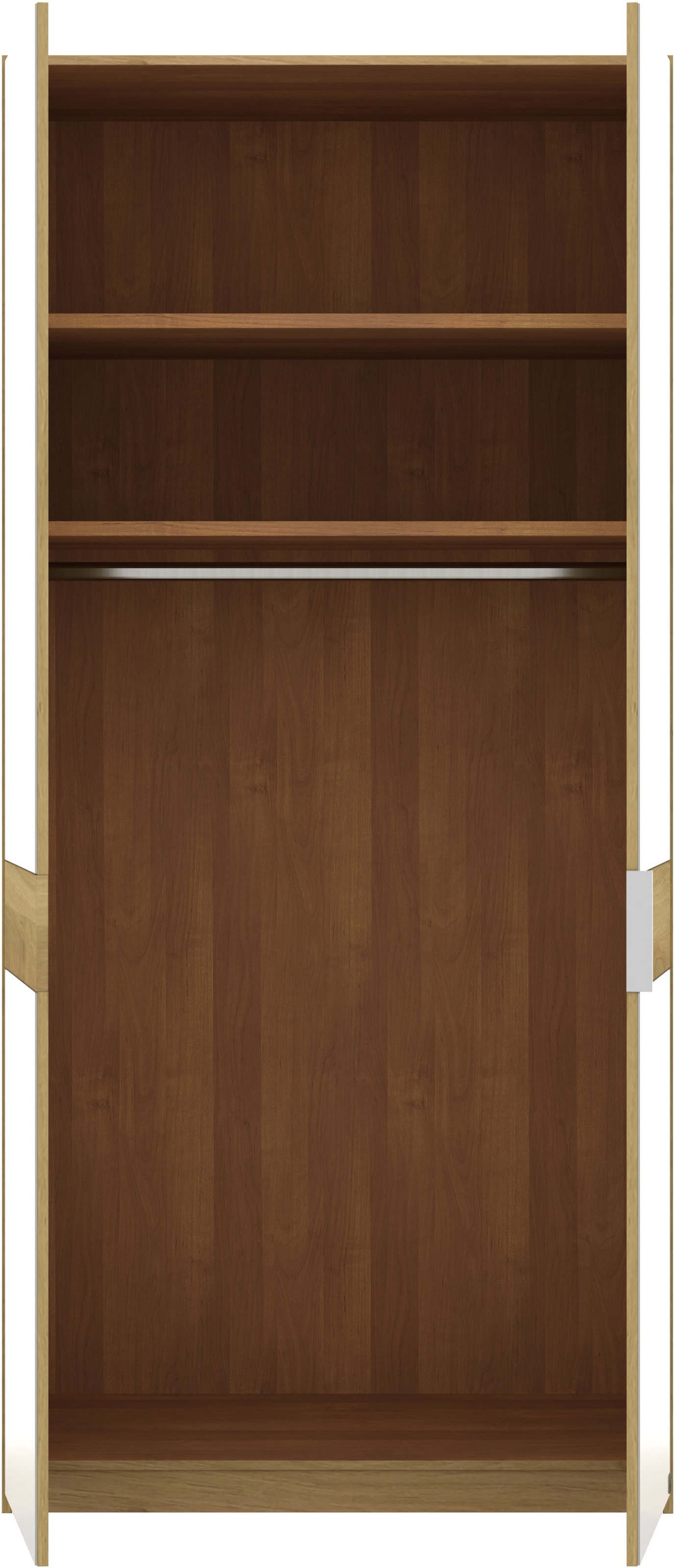Musterring Drehtürenschrank »Savona, Kleiderschrank, Schrank, Garderobe, teilmassiv Eiche«, (mit Türdämpfern, mit Spiegel oder Glas, extra Böden, MADE IN GERMANY), Türen in Bianco-Eiche massiv, Spiegel-/Glastüren, verschiedene Größen