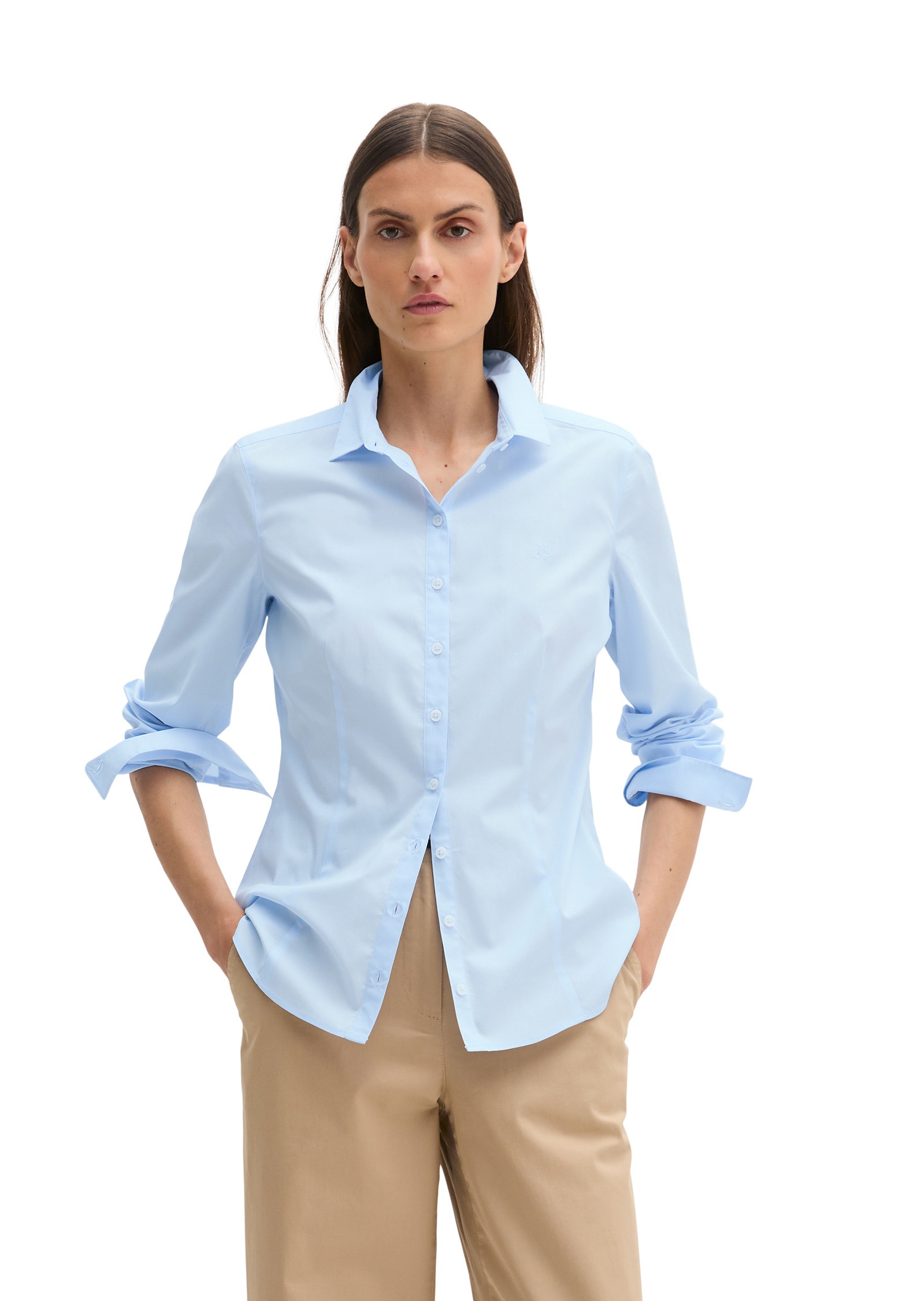 Marc O'Polo Langarmbluse »in Stretch-Popeline-Qualität«