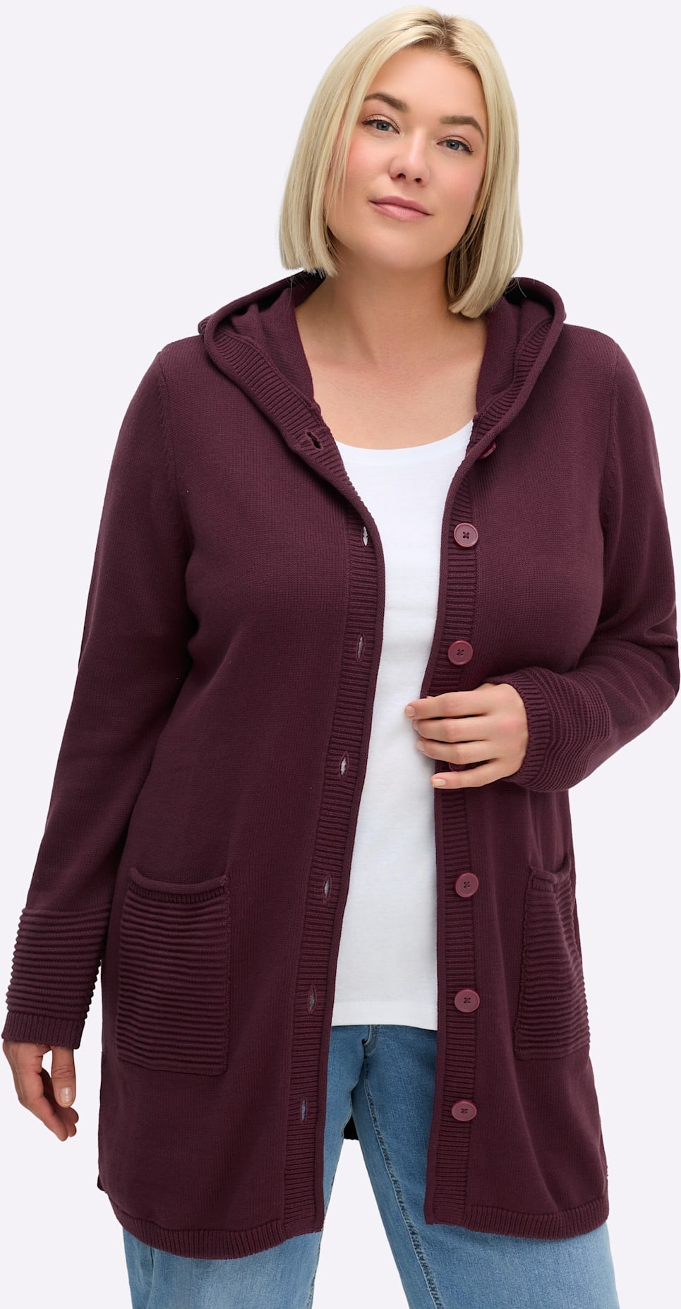 Sheego Longstrickjacke günstig online kaufen