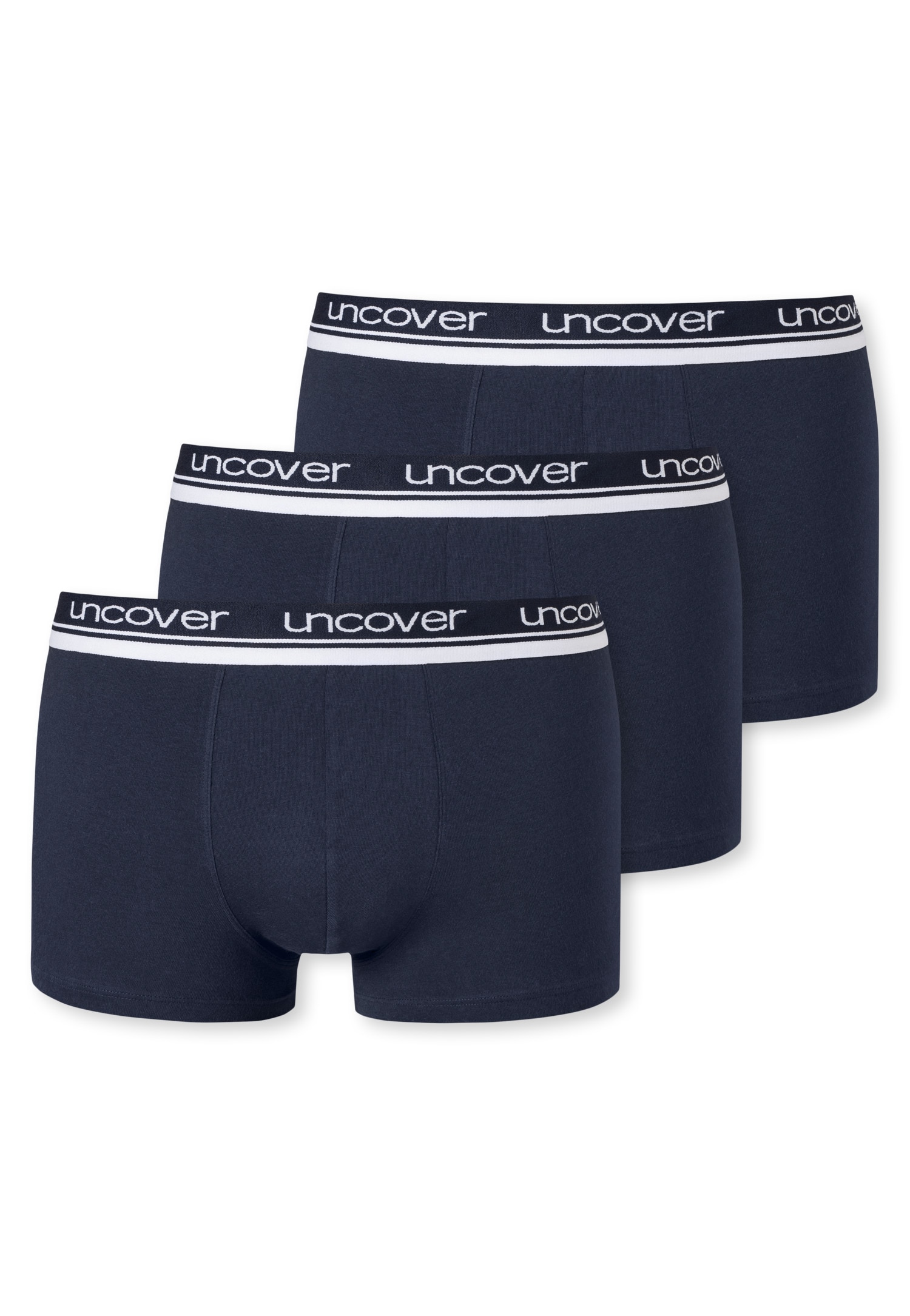 uncover by SCHIESSER Boxer "Uncover Cotton" Logo-Bund, elastisch, ohne Eingriff, perfekter Sitz